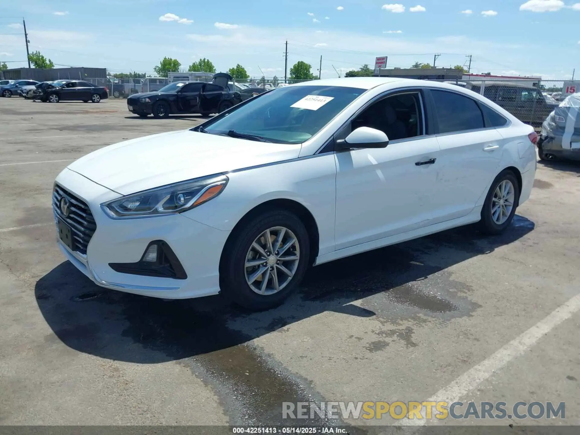 2 fotografías del automóvil dañado 5NPE24AFXKH739599 HYUNDAI SONATA 2019