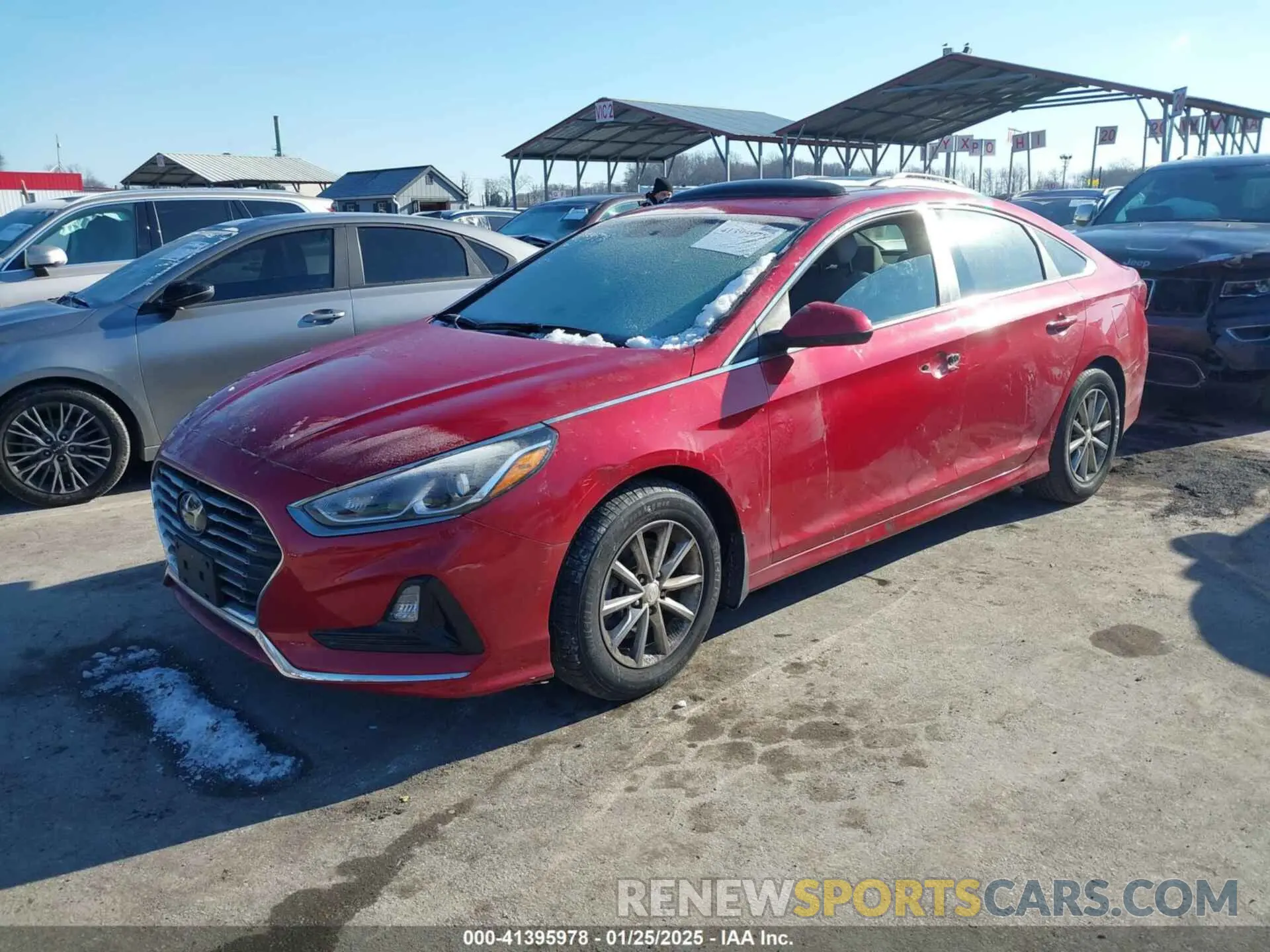 2 fotografías del automóvil dañado 5NPE24AFXKH804970 HYUNDAI SONATA 2019
