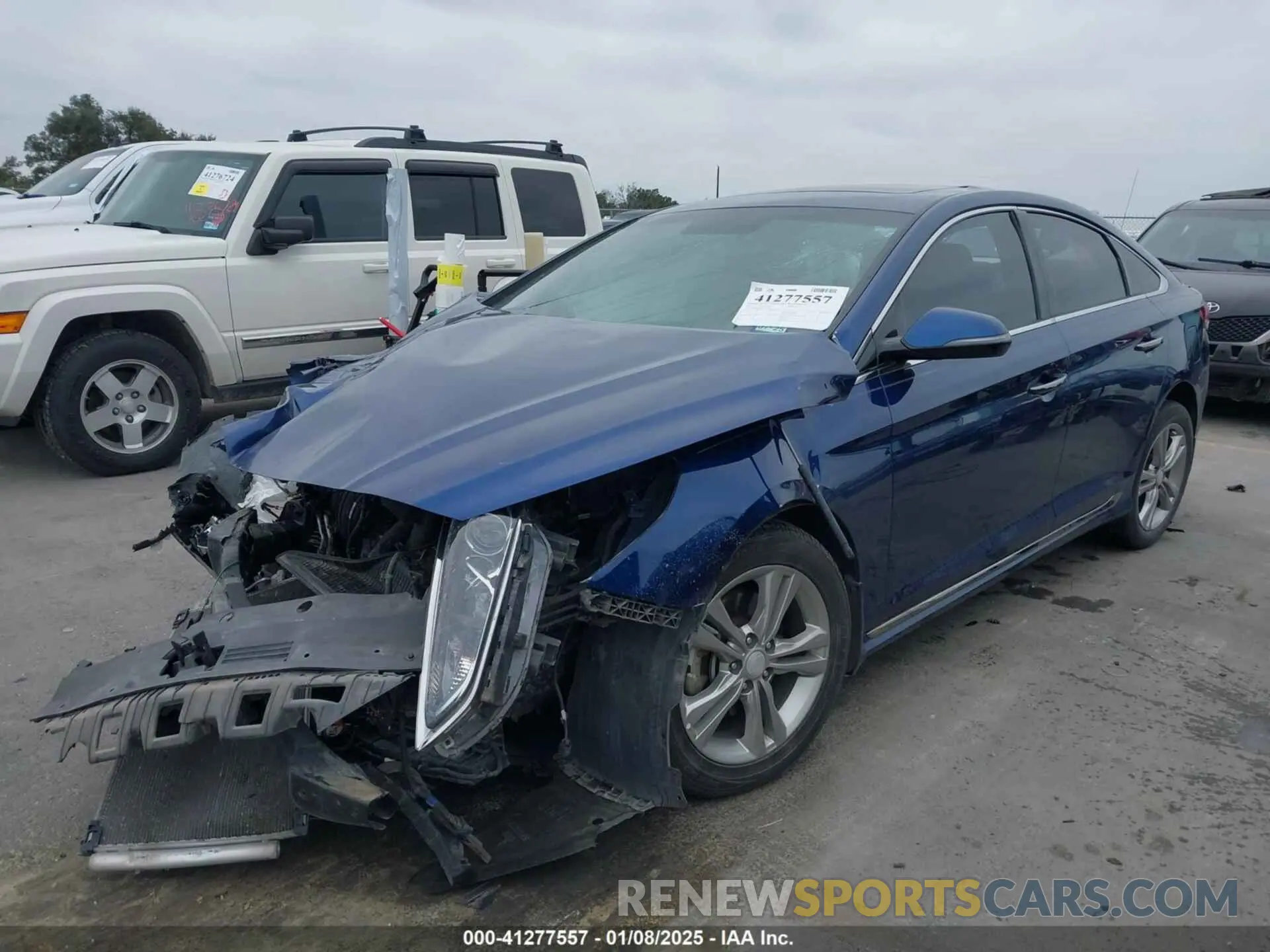 2 fotografías del automóvil dañado 5NPE34AF0KH771734 HYUNDAI SONATA 2019