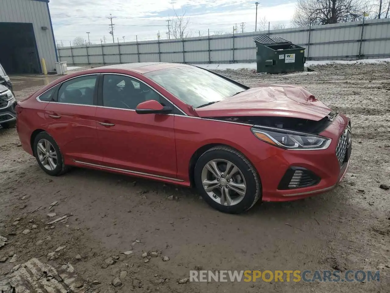 4 fotografías del automóvil dañado 5NPE34AF1KH818348 HYUNDAI SONATA 2019
