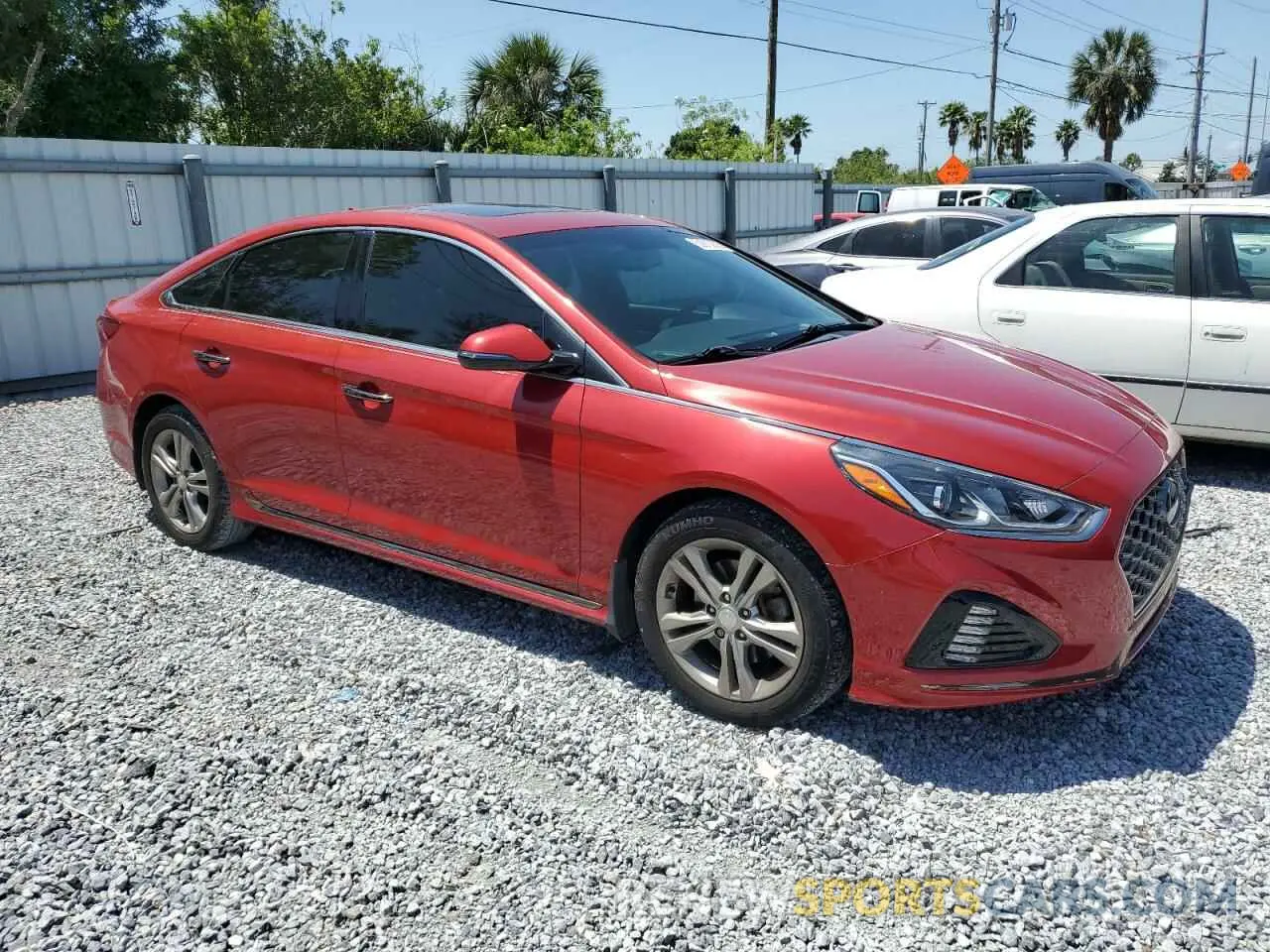 4 fotografías del automóvil dañado 5NPE34AF2KH736113 HYUNDAI SONATA 2019