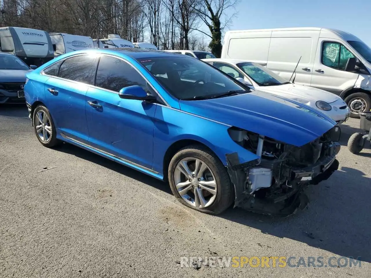 4 fotografías del automóvil dañado 5NPE34AF3KH726853 HYUNDAI SONATA 2019