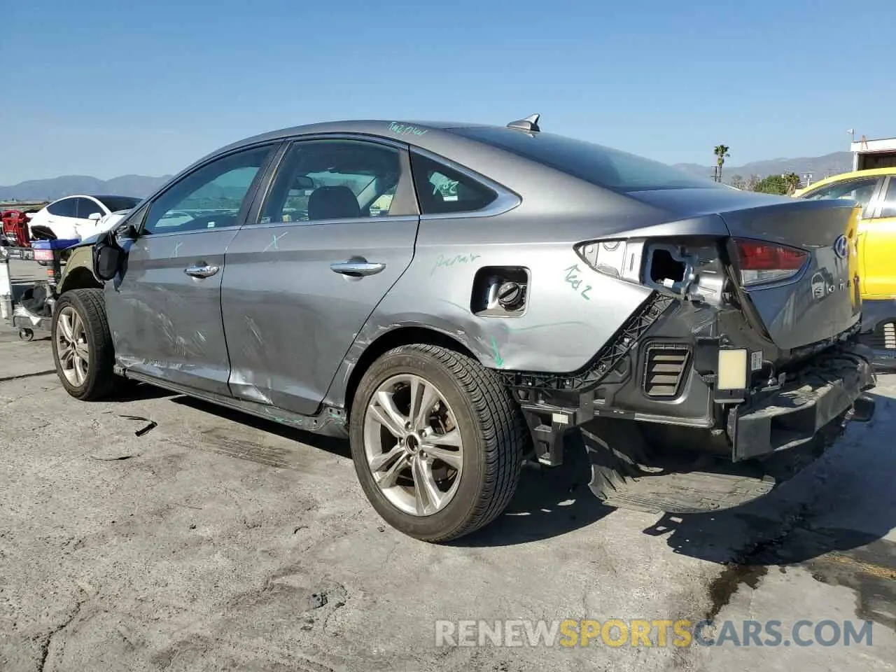 2 fotografías del automóvil dañado 5NPE34AF3KH747671 HYUNDAI SONATA 2019