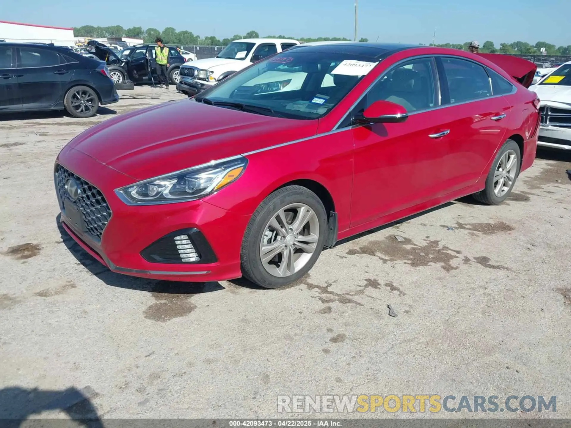2 fotografías del automóvil dañado 5NPE34AF4KH796927 HYUNDAI SONATA 2019