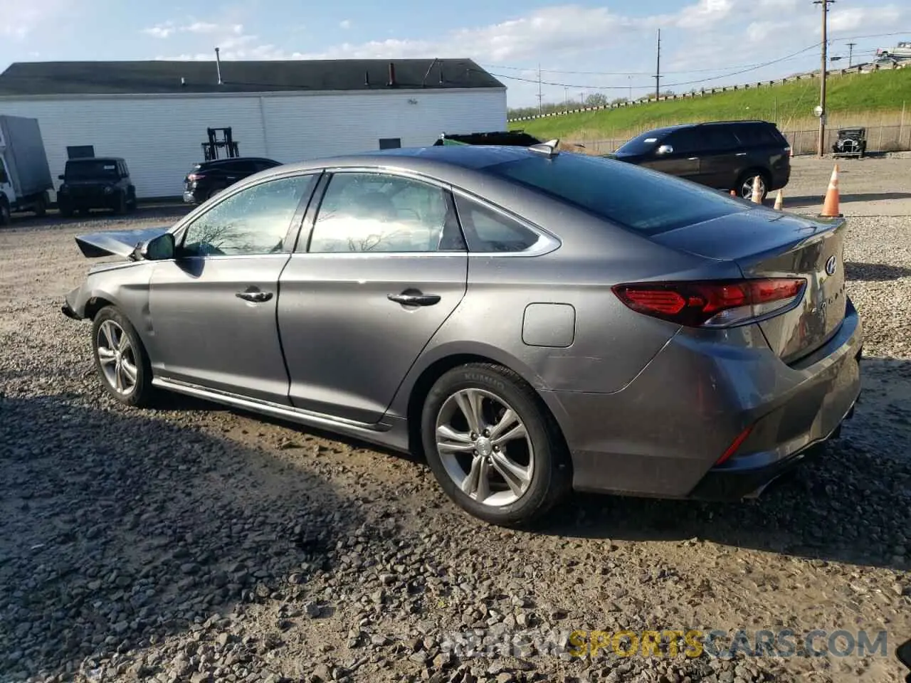 2 fotografías del automóvil dañado 5NPE34AF9KH815763 HYUNDAI SONATA 2019