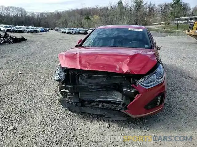 10 fotografías del automóvil dañado 5NPE34AF9KH821708 HYUNDAI SONATA 2019