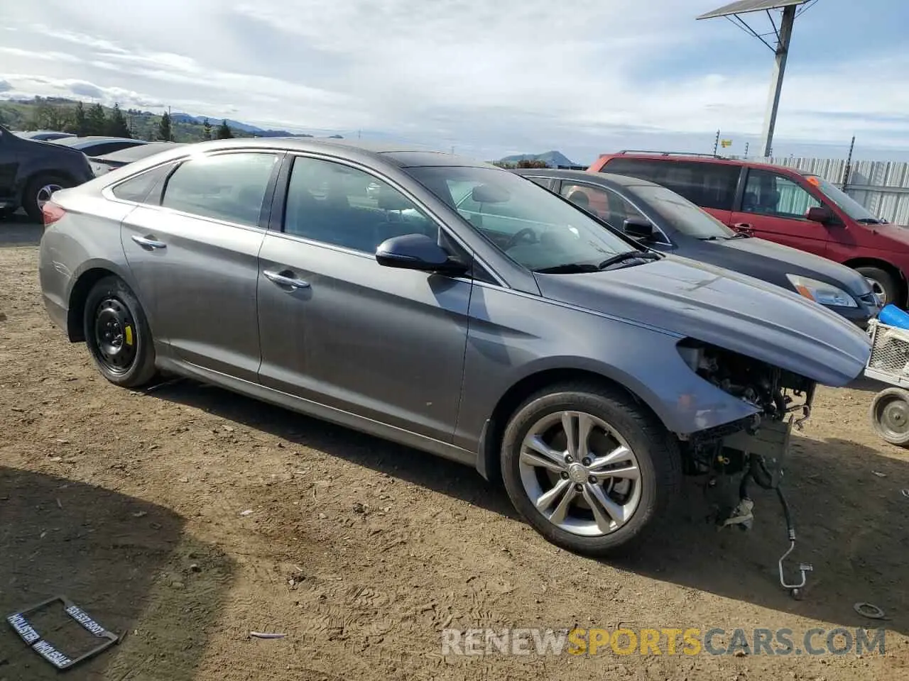 4 fotografías del automóvil dañado 5NPE34AFXKH787519 HYUNDAI SONATA 2019