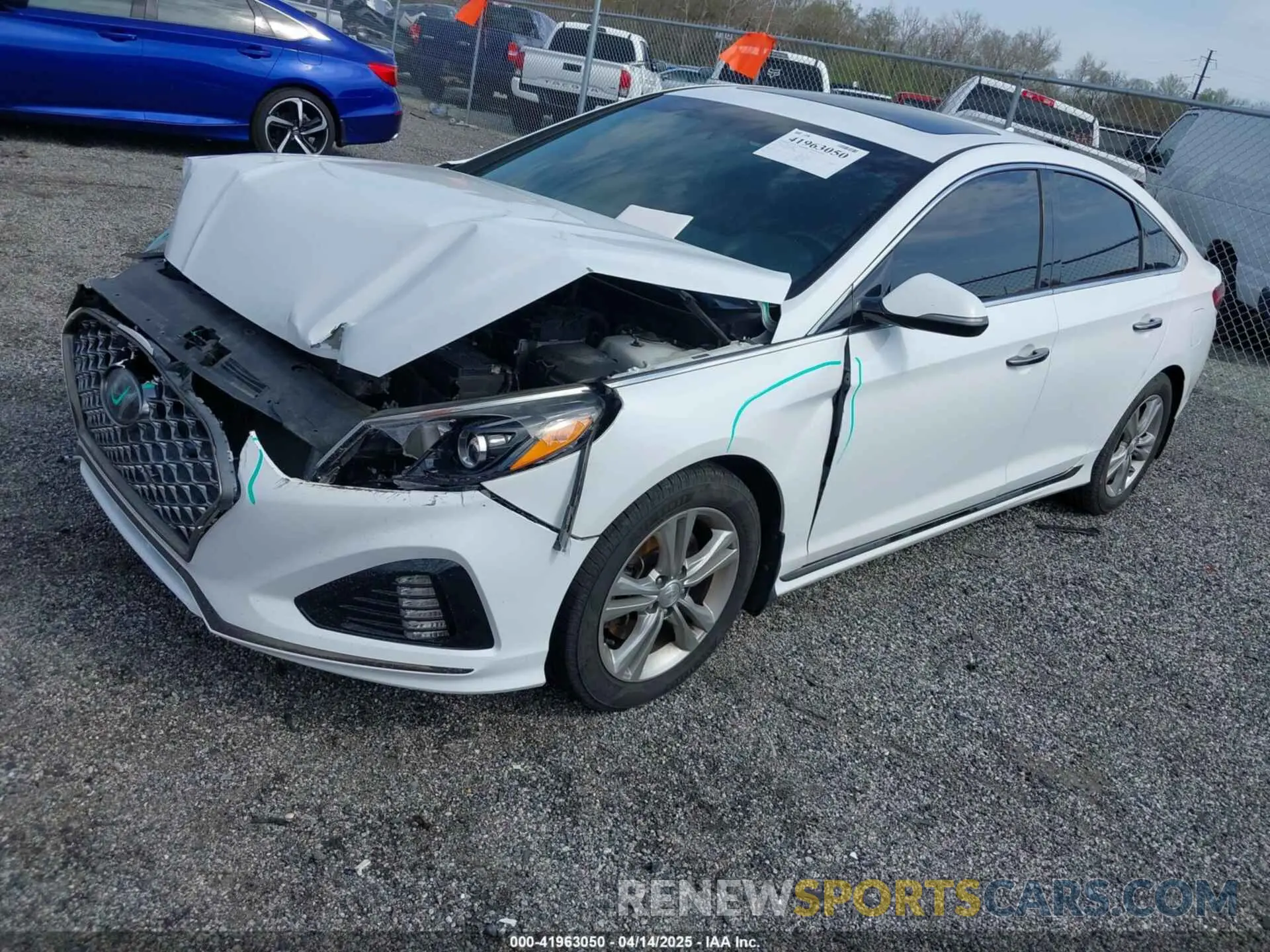 2 fotografías del automóvil dañado 5NPE34AFXKH803038 HYUNDAI SONATA 2019