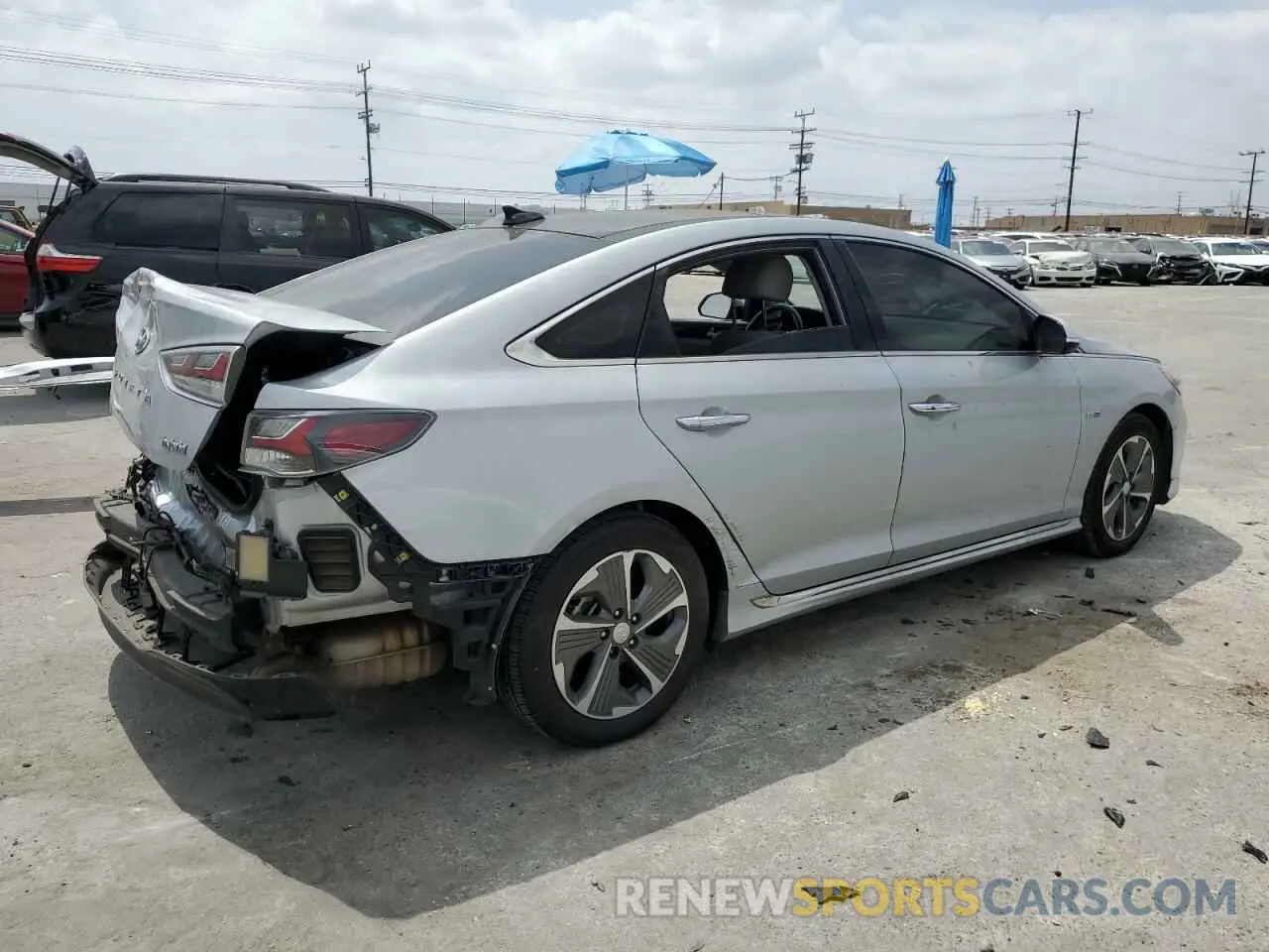 3 fotografías del automóvil dañado KMHE34L37KA092193 HYUNDAI SONATA 2019