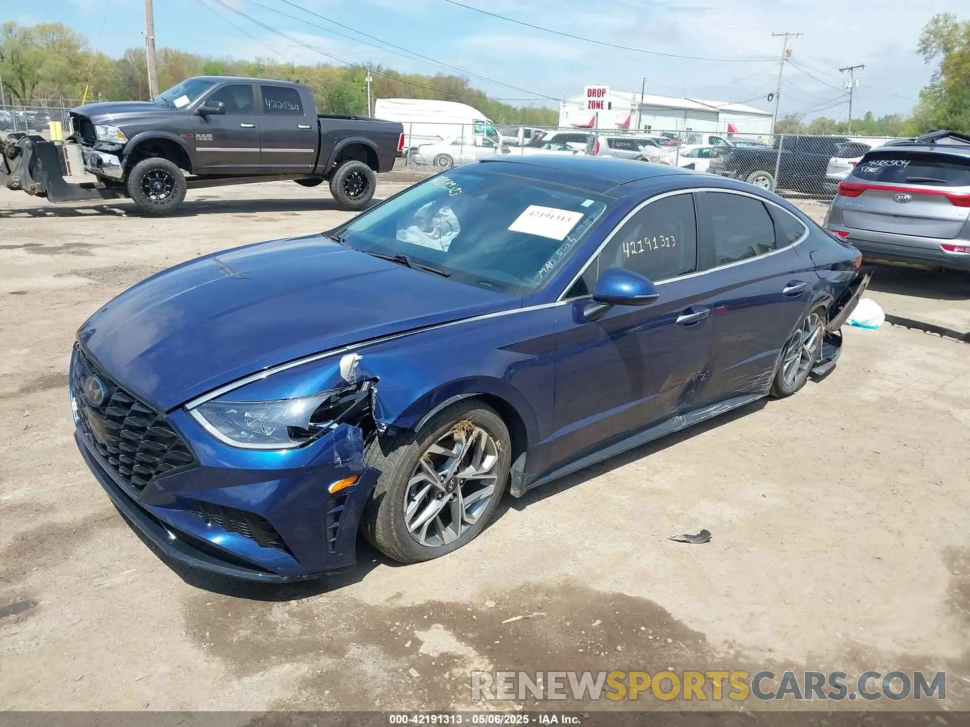 2 fotografías del automóvil dañado 5NPEF4JA0LH002065 HYUNDAI SONATA 2020