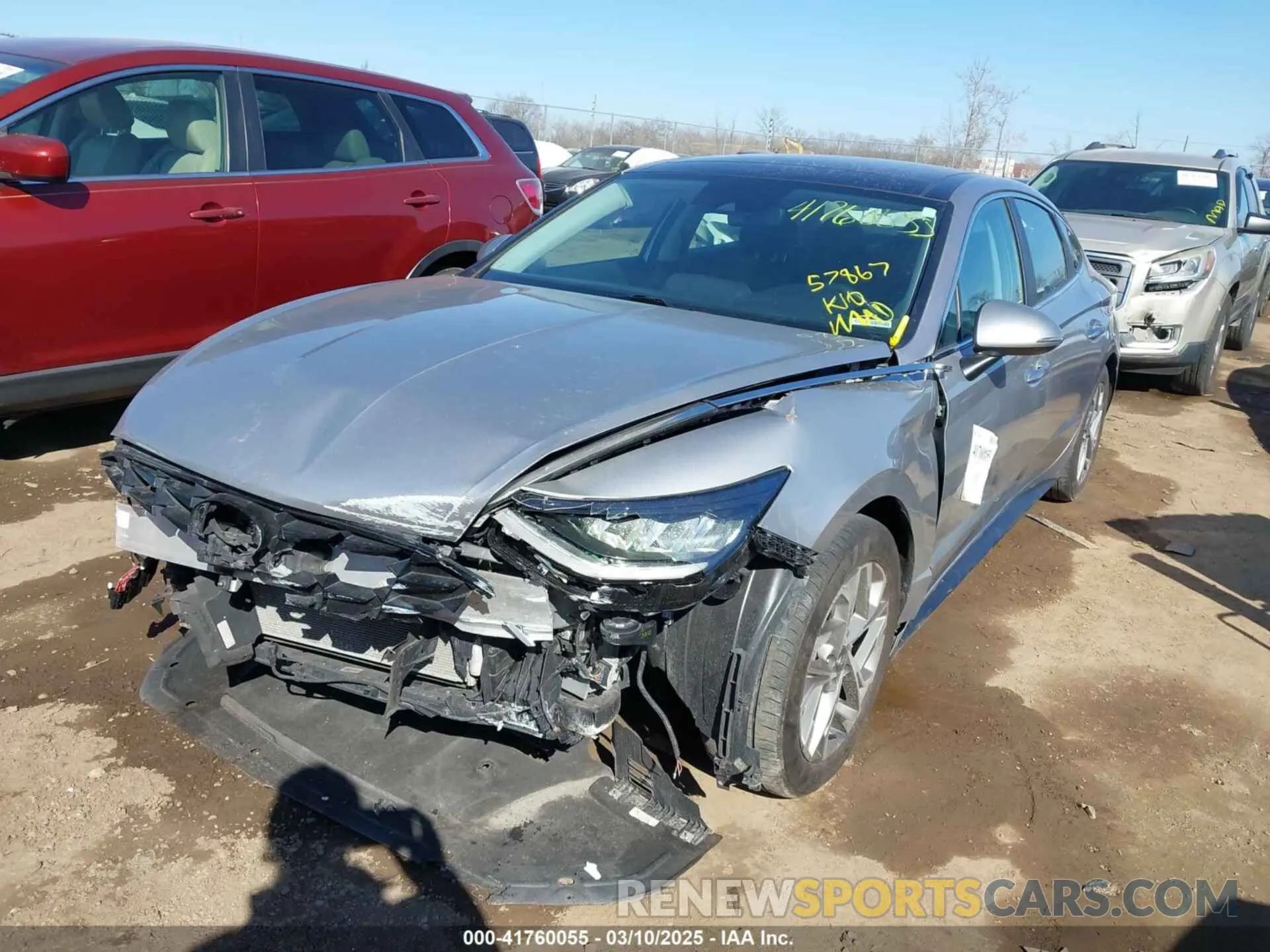 2 fotografías del automóvil dañado 5NPEF4JA0LH039052 HYUNDAI SONATA 2020