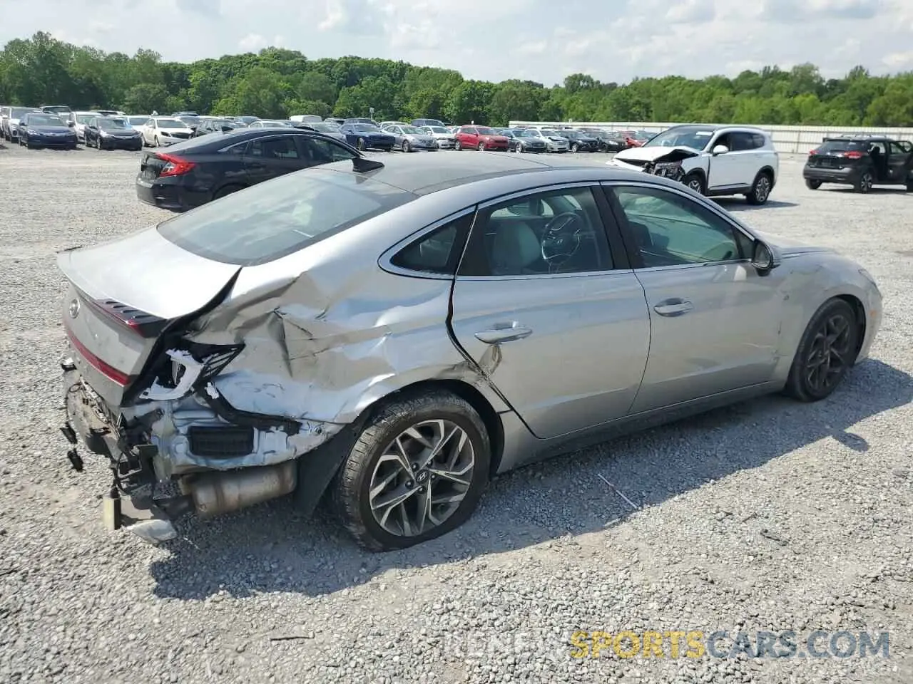 3 fotografías del automóvil dañado 5NPEF4JA3LH054063 HYUNDAI SONATA 2020