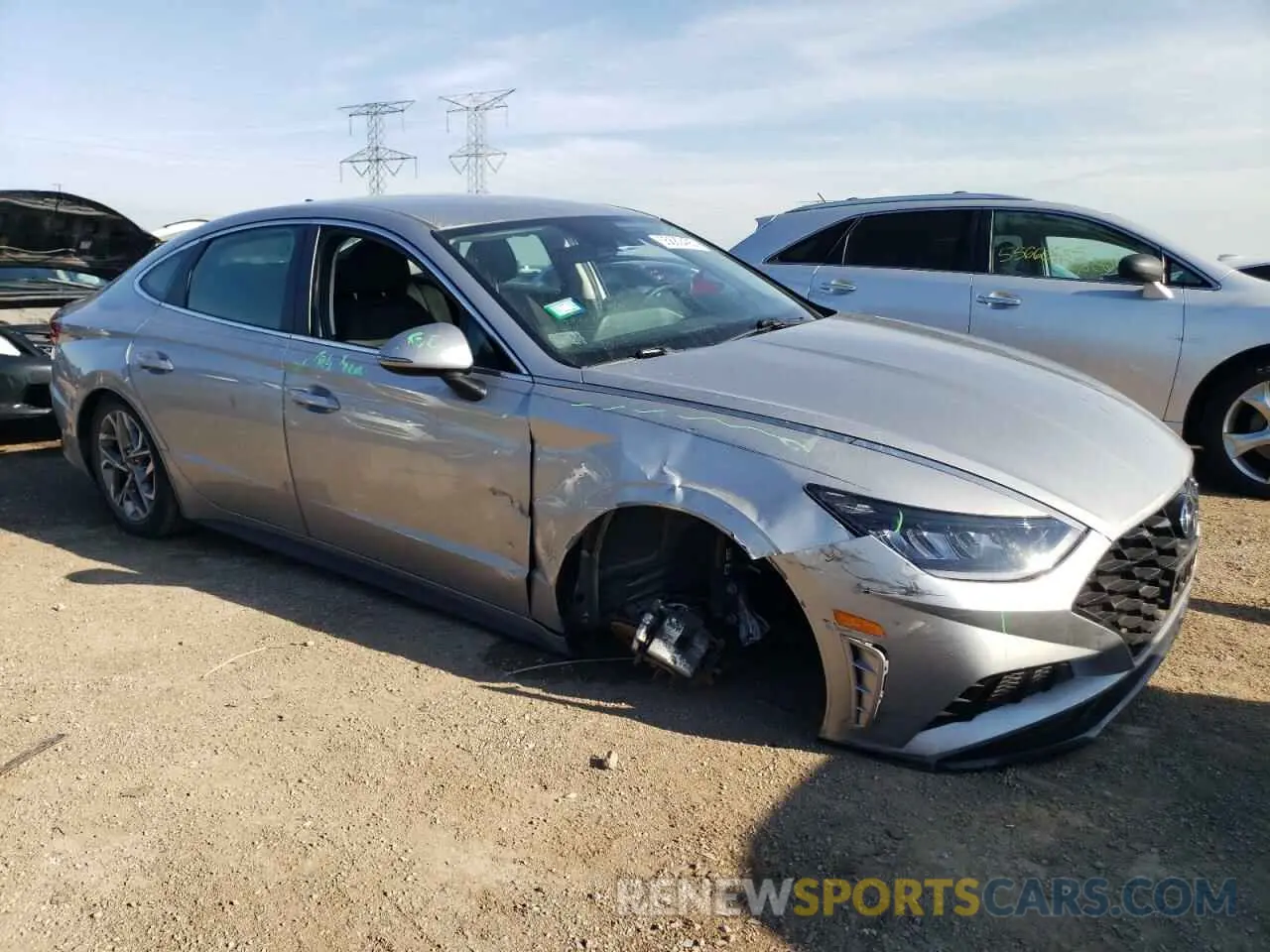 4 fotografías del automóvil dañado 5NPEF4JA3LH060610 HYUNDAI SONATA 2020