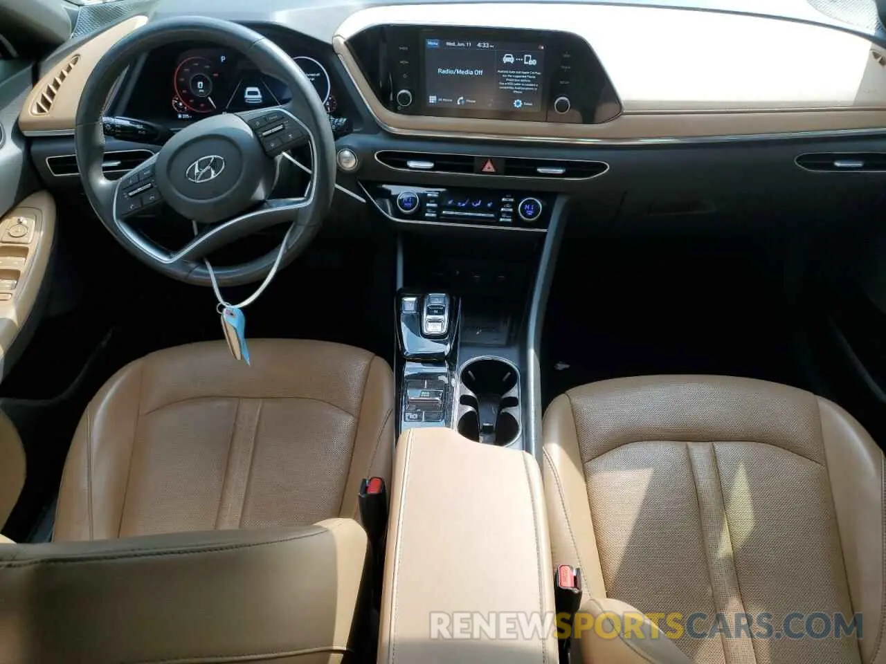 8 fotografías del automóvil dañado 5NPEF4JA6LH012700 HYUNDAI SONATA 2020