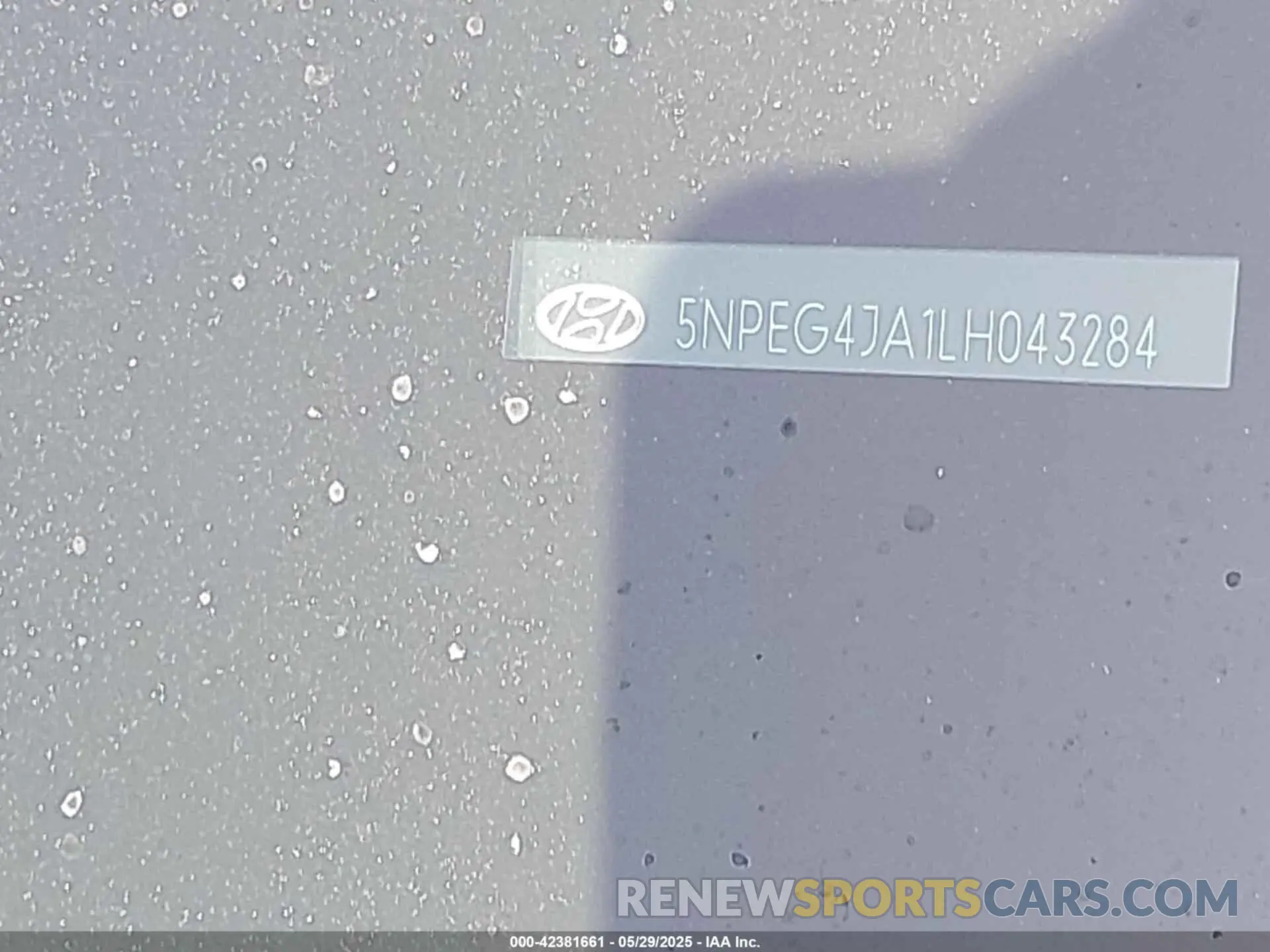 9 fotografías del automóvil dañado 5NPEG4JA1LH043284 HYUNDAI SONATA 2020