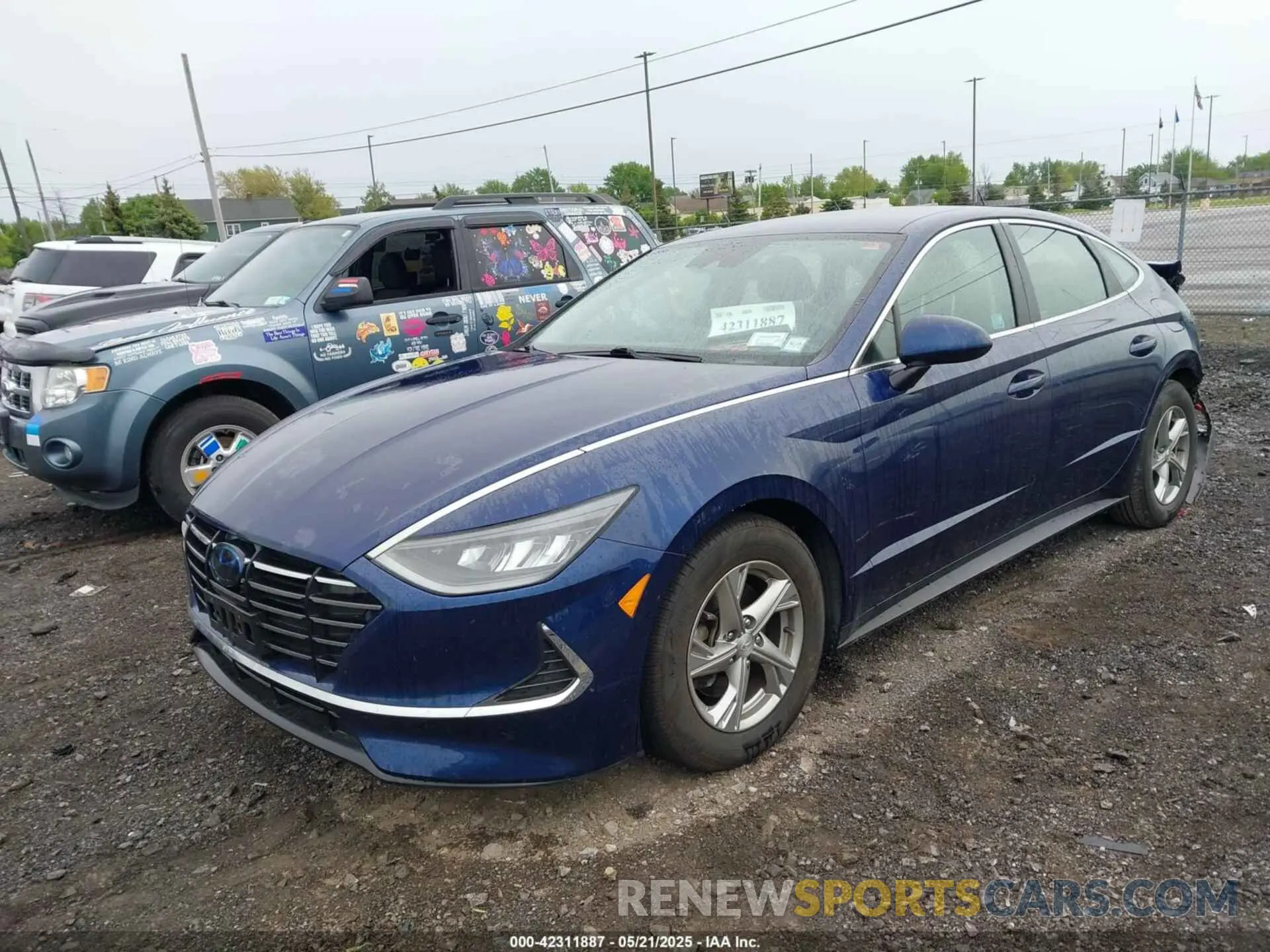 2 fotografías del automóvil dañado 5NPEG4JA5LH038881 HYUNDAI SONATA 2020