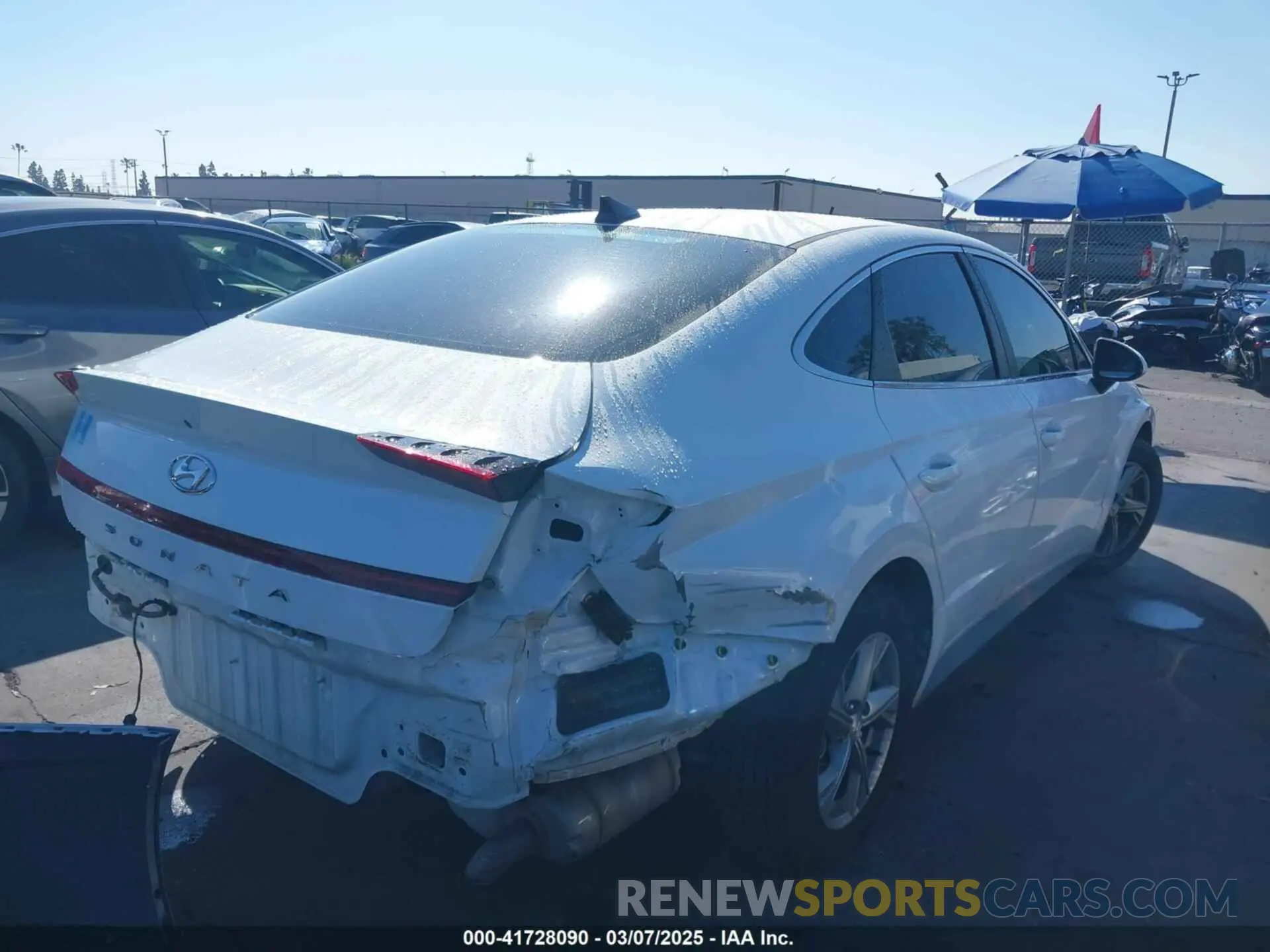 4 fotografías del automóvil dañado 5NPEG4JA5LH054840 HYUNDAI SONATA 2020