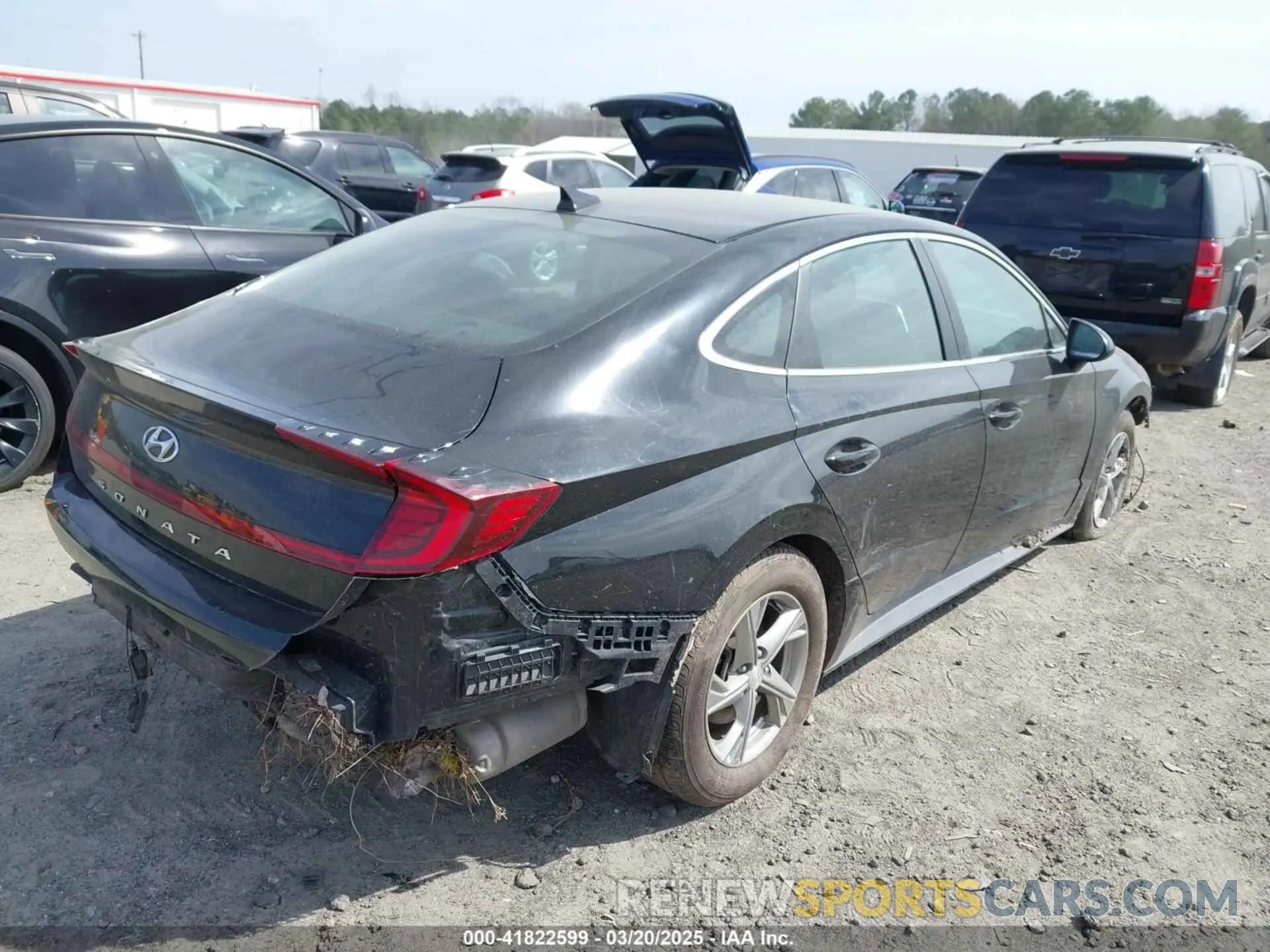 4 fotografías del automóvil dañado 5NPEG4JA9LH056882 HYUNDAI SONATA 2020