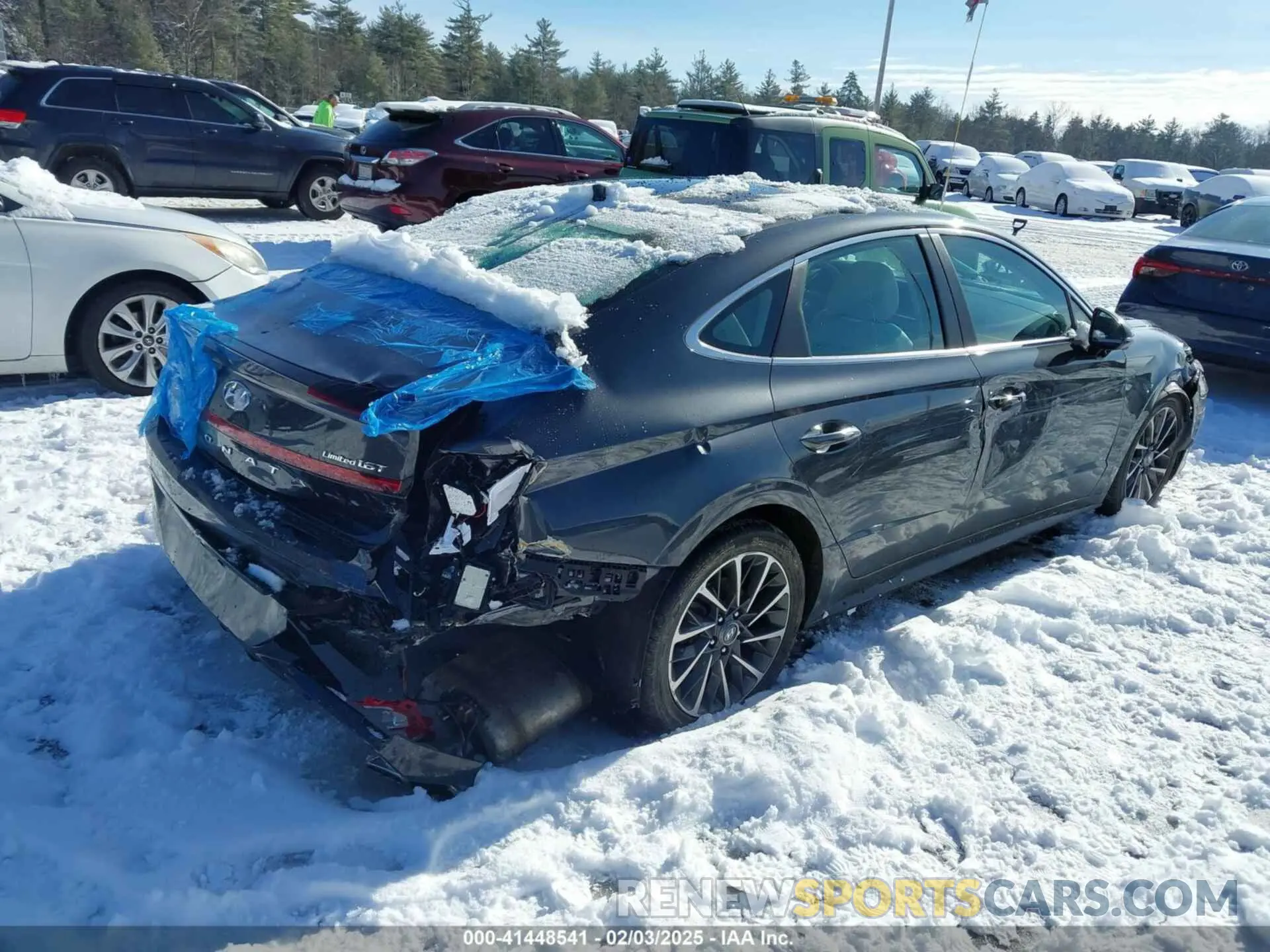 4 fotografías del automóvil dañado 5NPEH4J20LH040737 HYUNDAI SONATA 2020