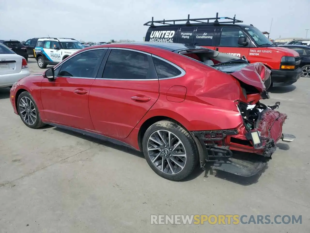 2 fotografías del automóvil dañado 5NPEH4J22LH010316 HYUNDAI SONATA 2020