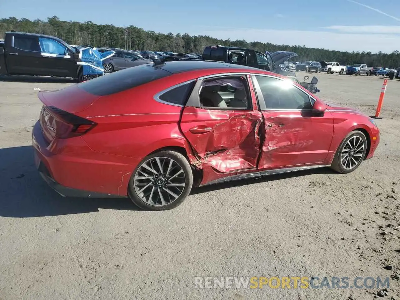 3 fotografías del automóvil dañado 5NPEH4J27LH002700 HYUNDAI SONATA 2020