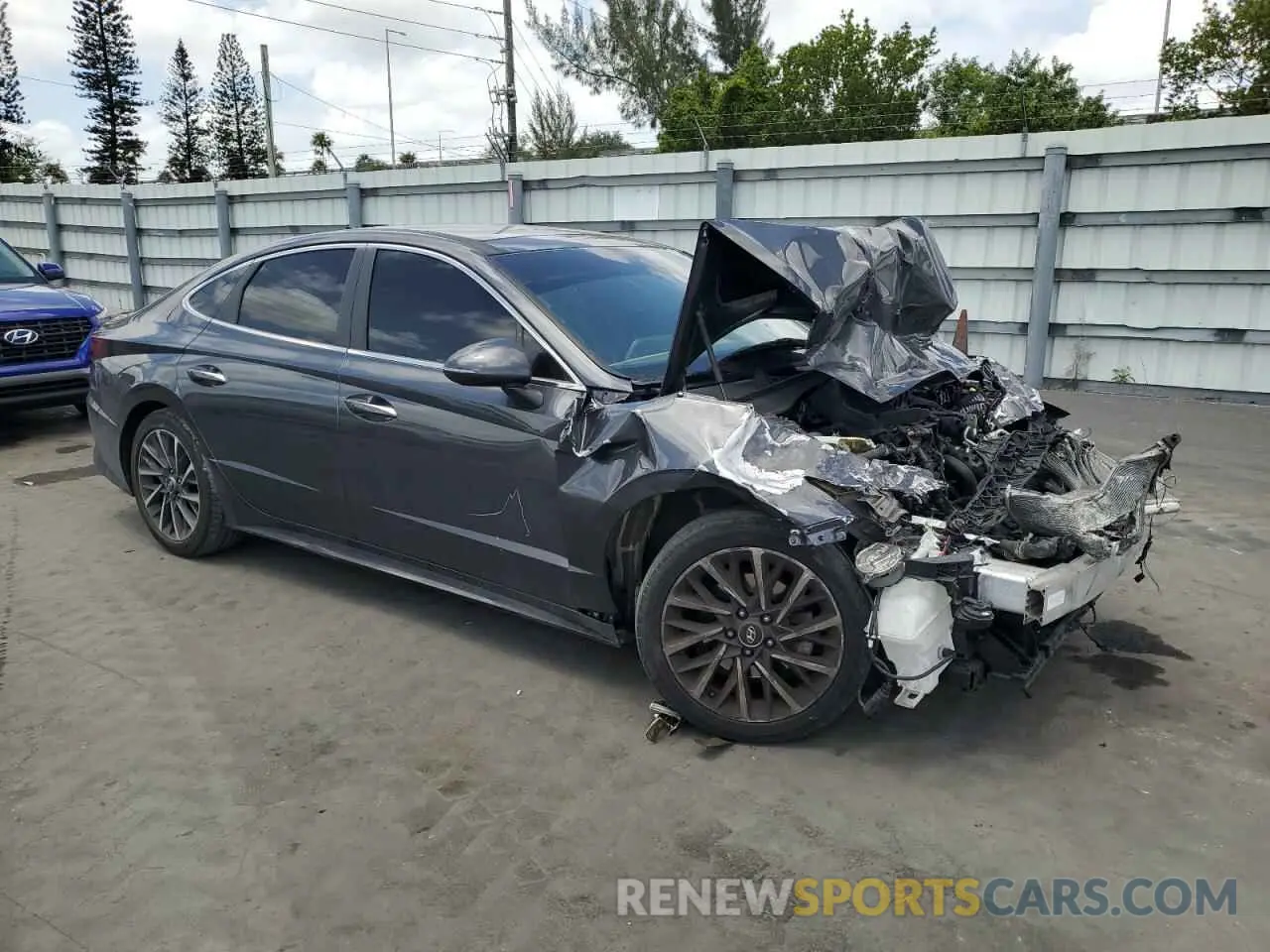 4 fotografías del automóvil dañado 5NPEH4J27LH006570 HYUNDAI SONATA 2020