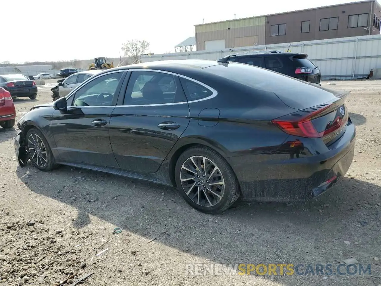2 fotografías del automóvil dañado 5NPEH4J27LH044266 HYUNDAI SONATA 2020
