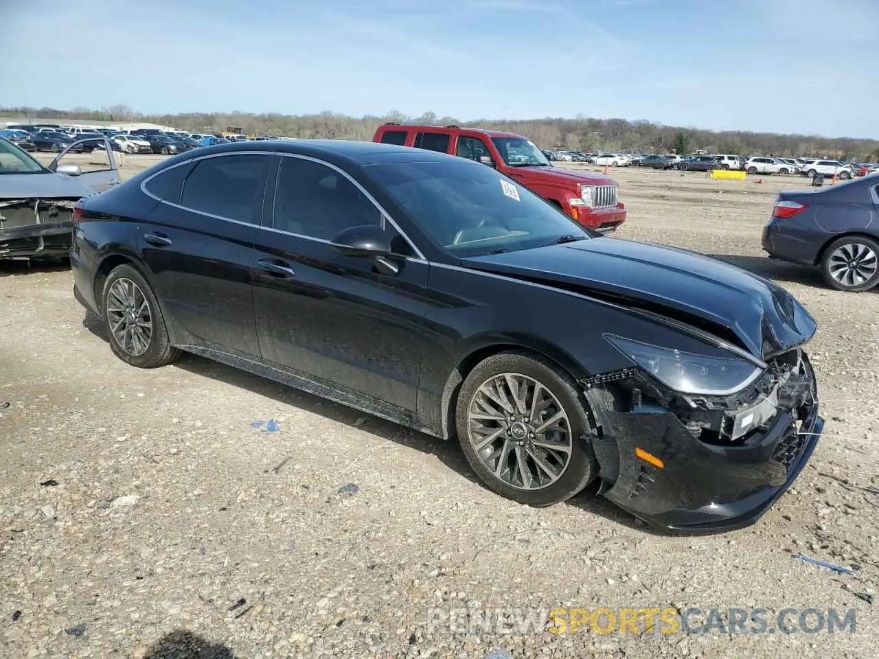 4 fotografías del automóvil dañado 5NPEH4J27LH044266 HYUNDAI SONATA 2020