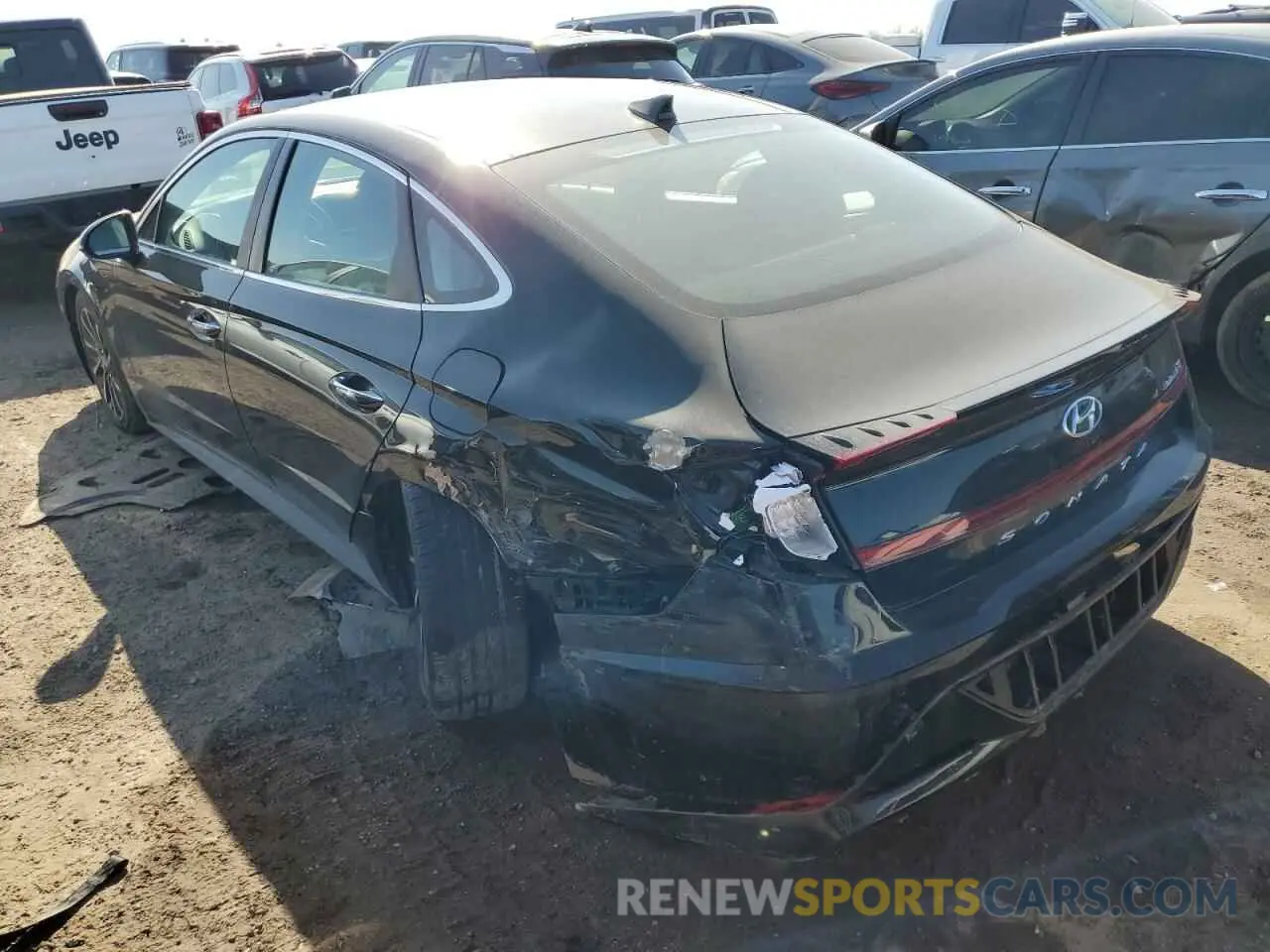 2 fotografías del automóvil dañado 5NPEH4J28LH027783 HYUNDAI SONATA 2020