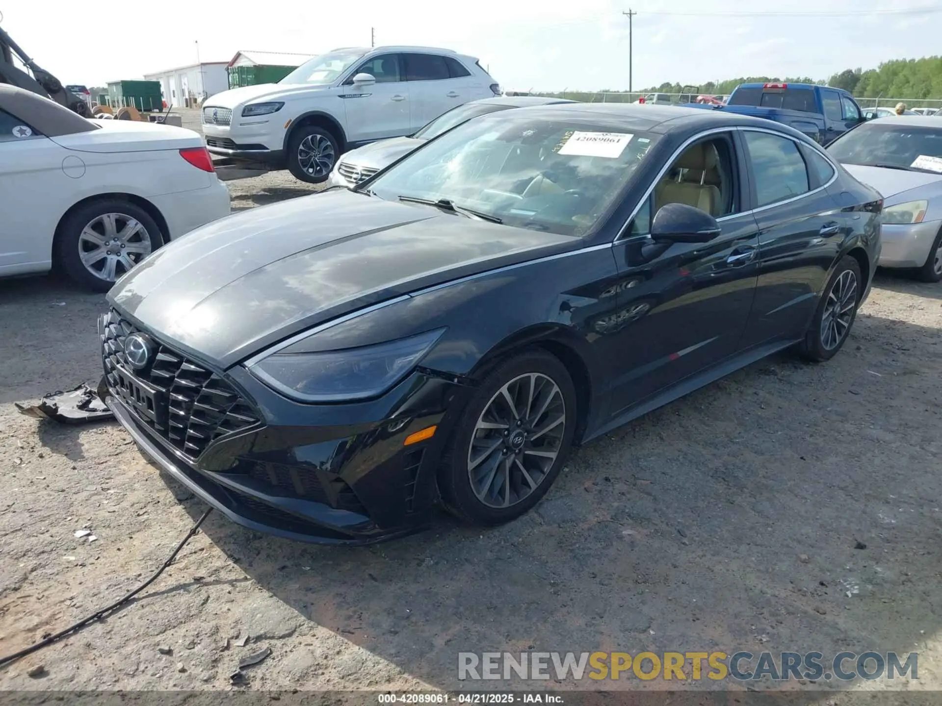 2 fotografías del automóvil dañado 5NPEH4J28LH032742 HYUNDAI SONATA 2020