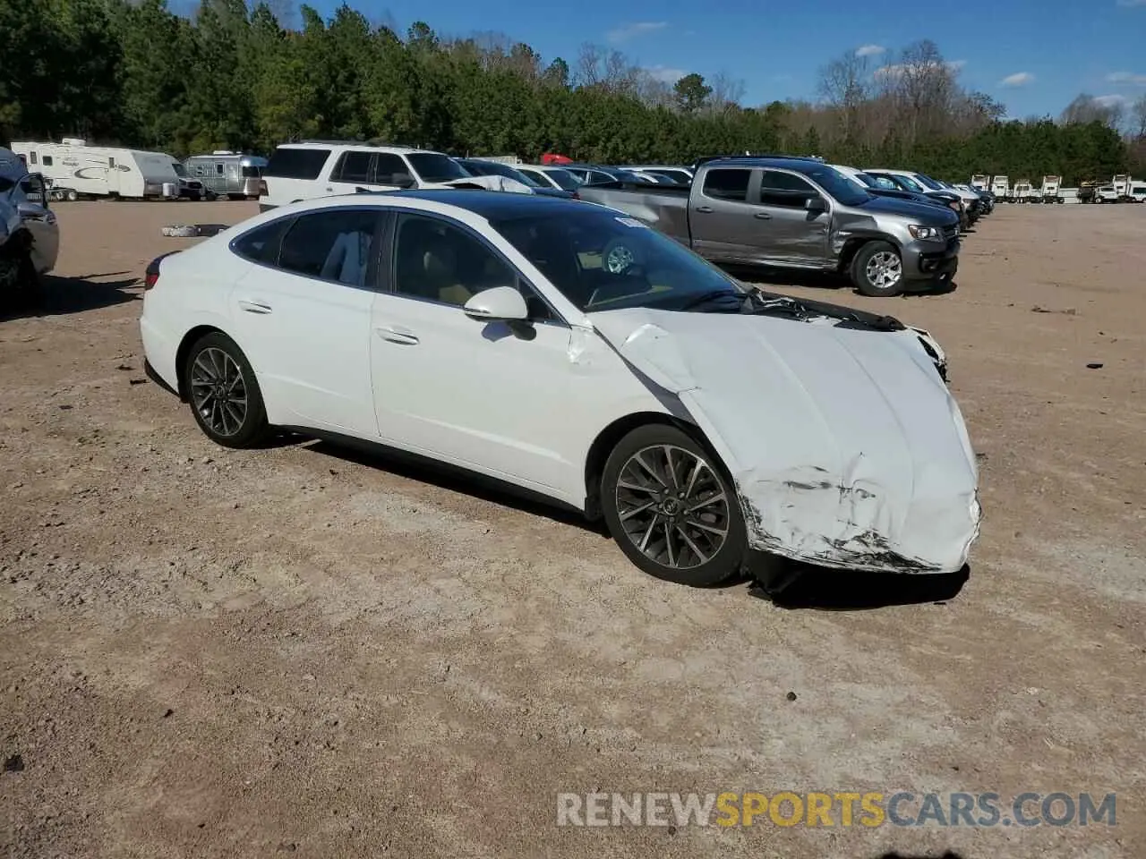 4 fotografías del automóvil dañado 5NPEH4J29LH047962 HYUNDAI SONATA 2020