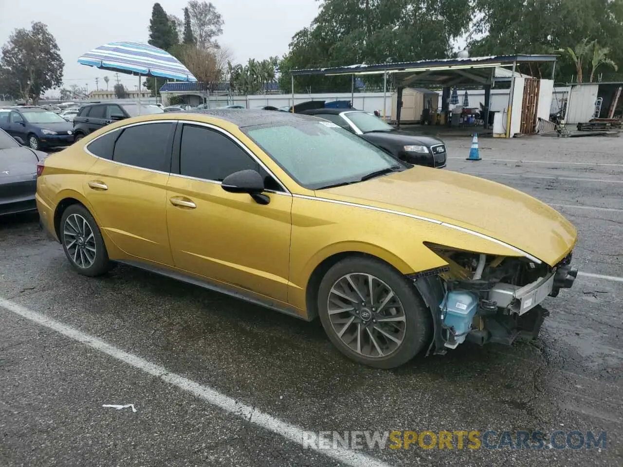 4 fotografías del automóvil dañado 5NPEJ4J20LH019228 HYUNDAI SONATA 2020