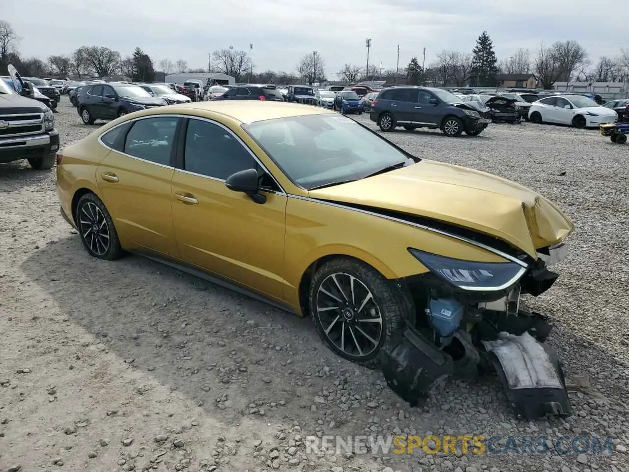 4 fotografías del automóvil dañado 5NPEJ4J27LH012373 HYUNDAI SONATA 2020