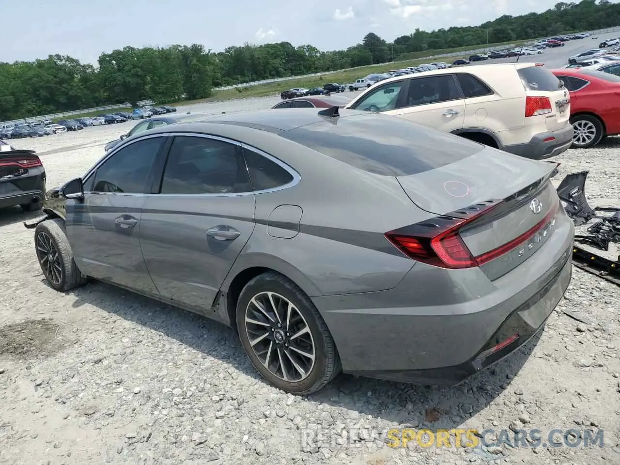 2 fotografías del automóvil dañado 5NPEJ4J27LH015564 HYUNDAI SONATA 2020