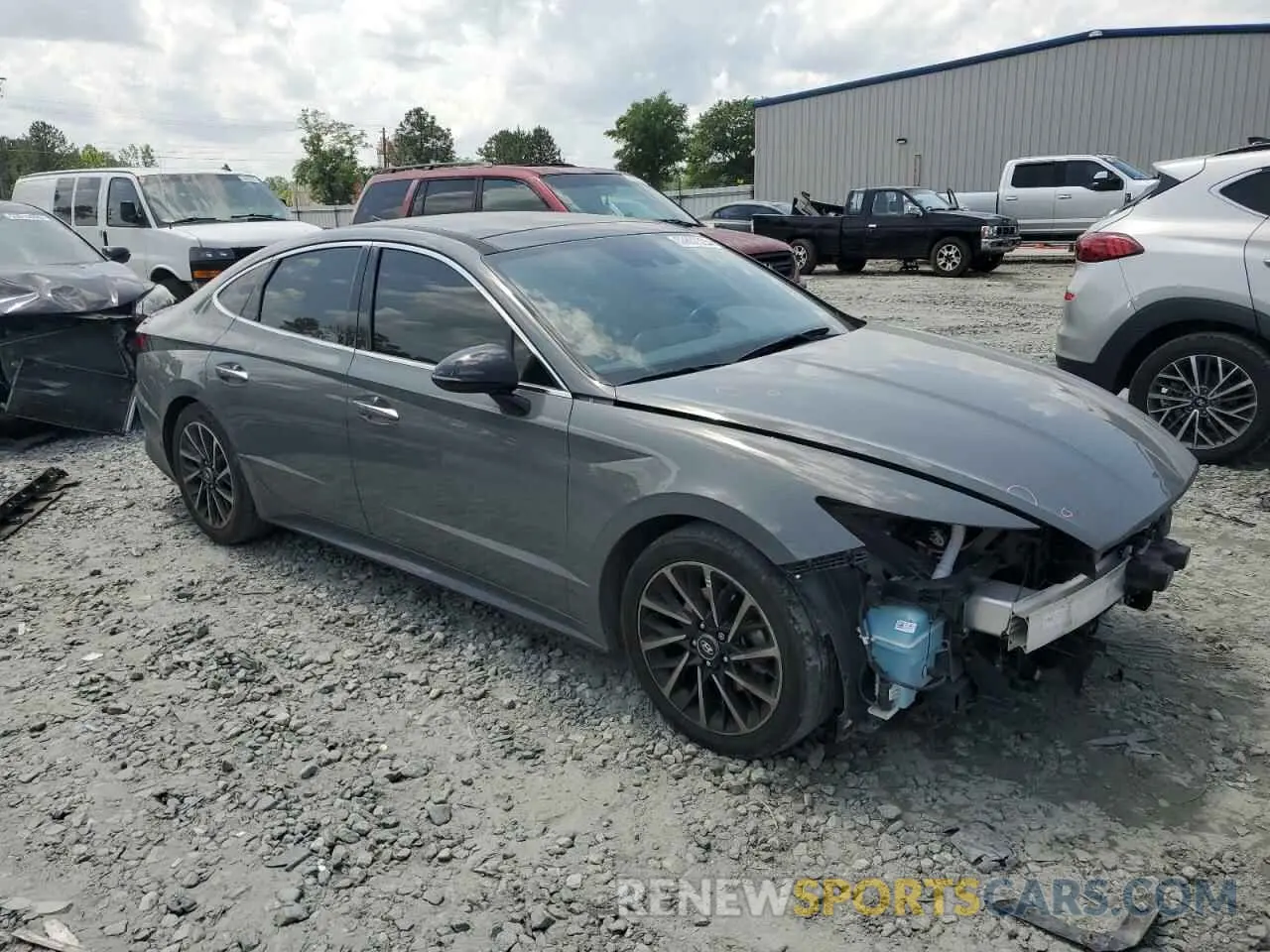 4 fotografías del automóvil dañado 5NPEJ4J27LH015564 HYUNDAI SONATA 2020