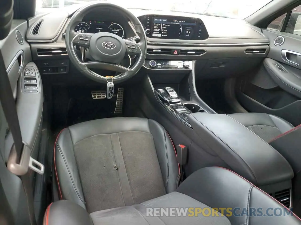 8 fotografías del automóvil dañado 5NPEJ4J27LH015564 HYUNDAI SONATA 2020