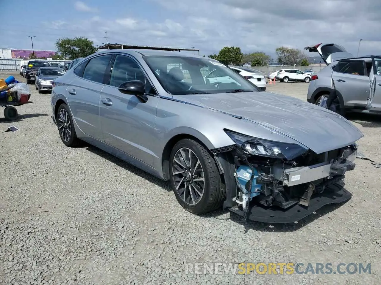 4 fotografías del automóvil dañado 5NPEJ4J27LH022241 HYUNDAI SONATA 2020