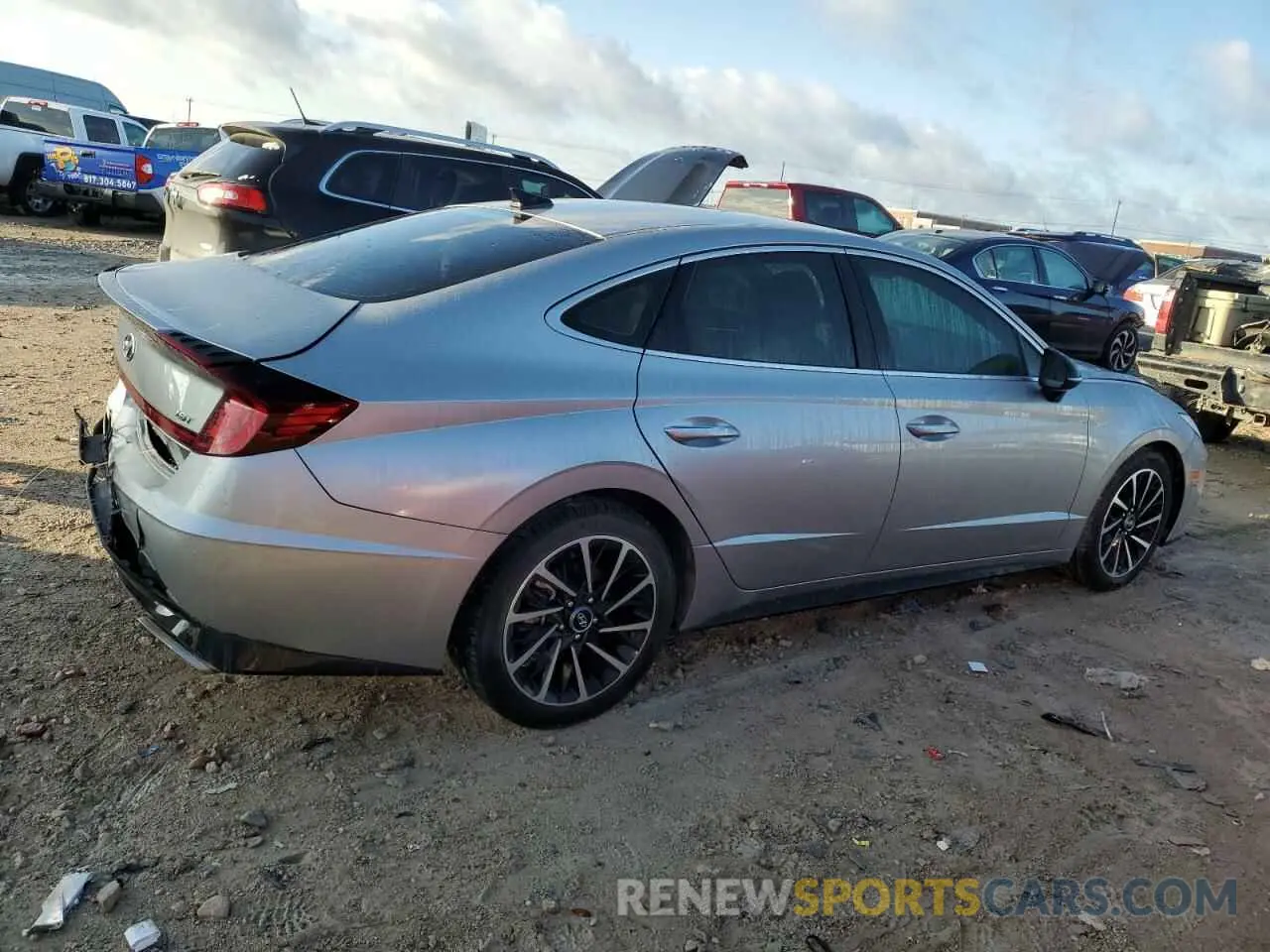 3 fotografías del automóvil dañado 5NPEJ4J27LH050833 HYUNDAI SONATA 2020