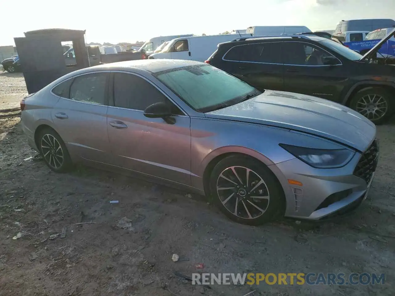 4 fotografías del automóvil dañado 5NPEJ4J27LH050833 HYUNDAI SONATA 2020