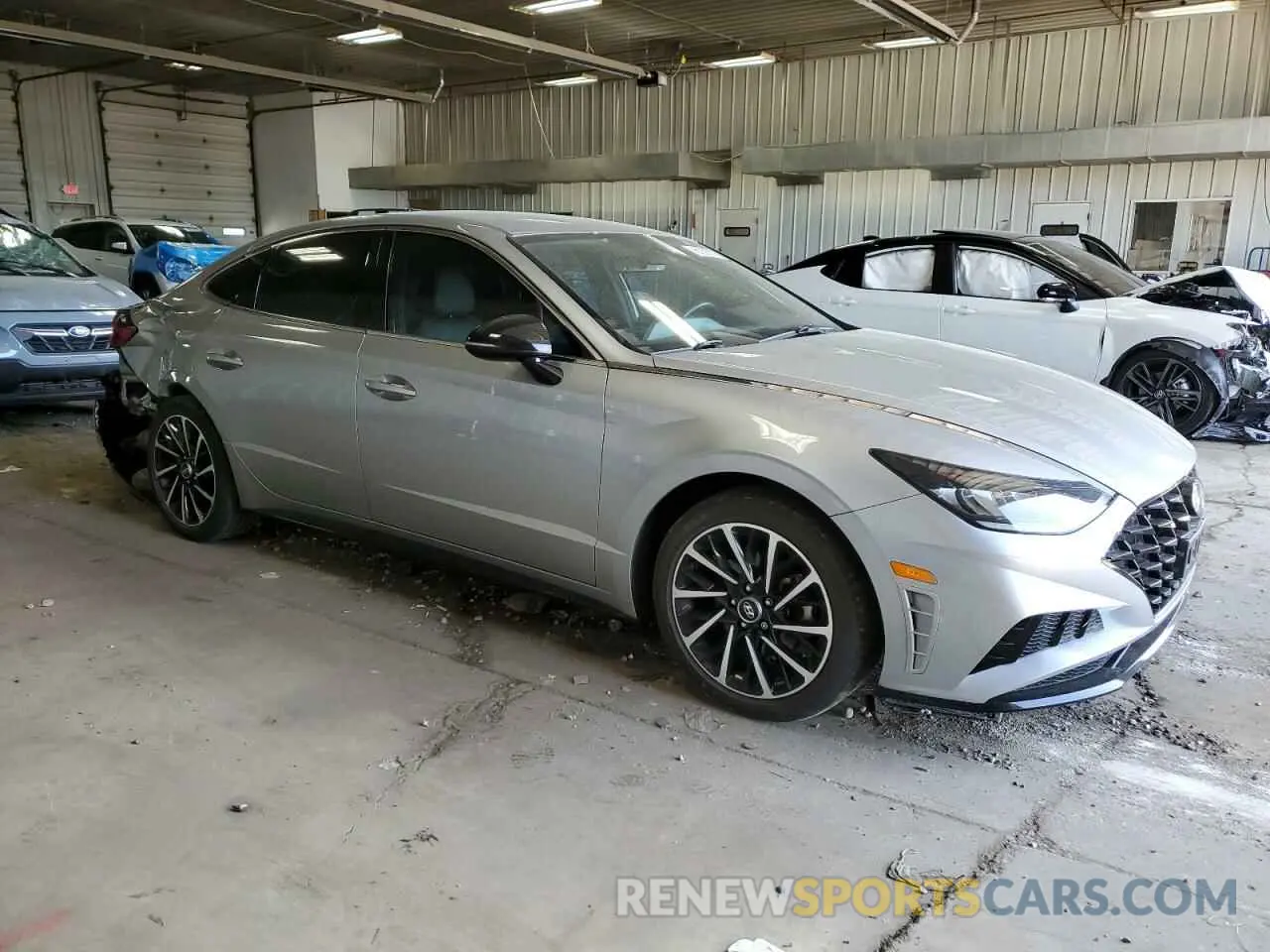 4 fotografías del automóvil dañado 5NPEJ4J28LH029960 HYUNDAI SONATA 2020