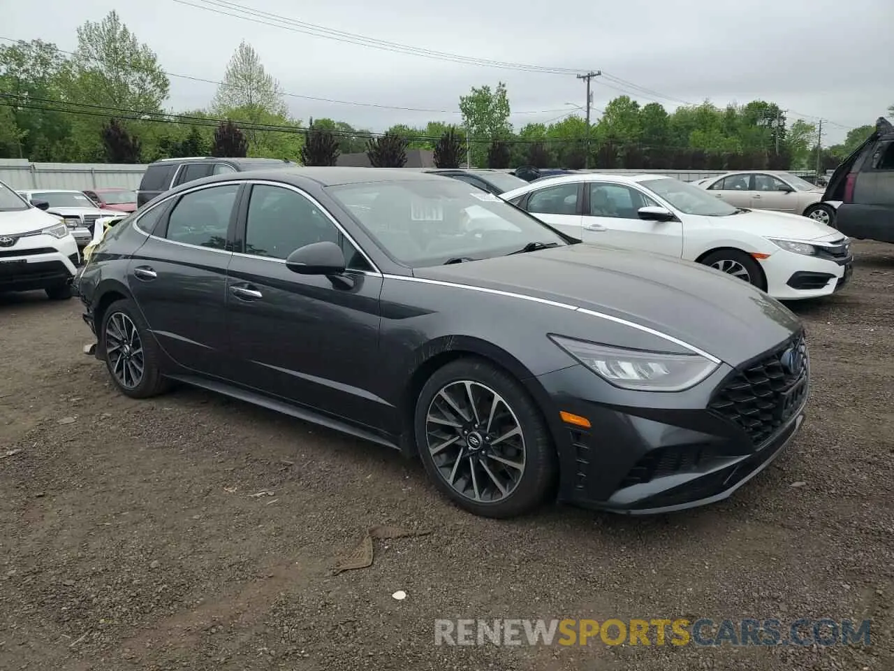 4 fotografías del automóvil dañado 5NPEJ4J29LH015842 HYUNDAI SONATA 2020