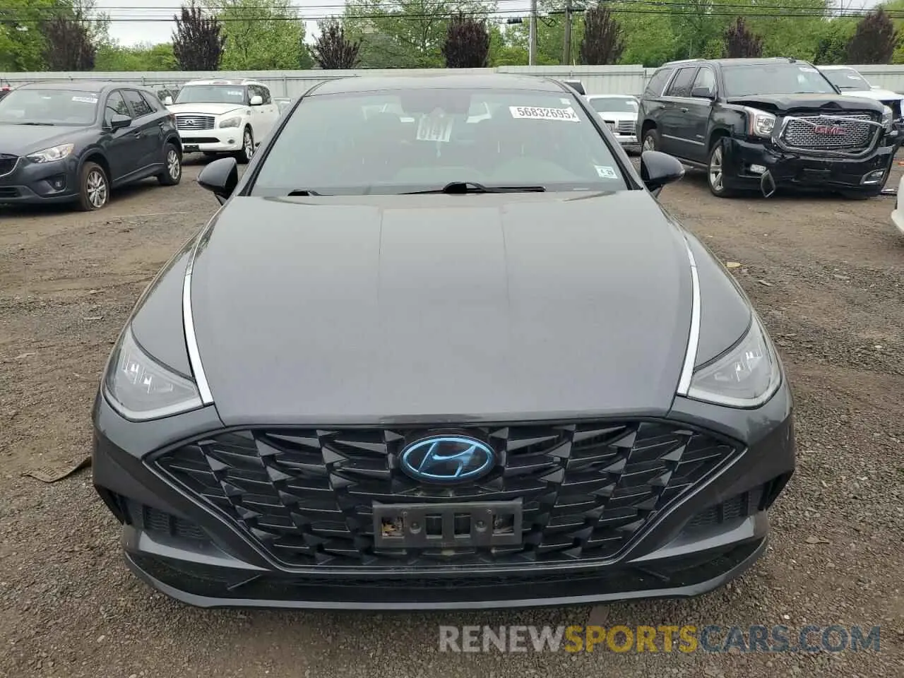 5 fotografías del automóvil dañado 5NPEJ4J29LH015842 HYUNDAI SONATA 2020