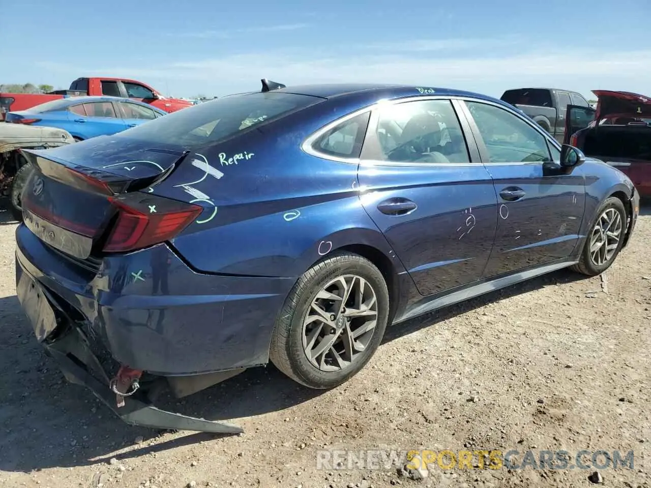 3 fotografías del automóvil dañado 5NPEL4JA2LH051860 HYUNDAI SONATA 2020
