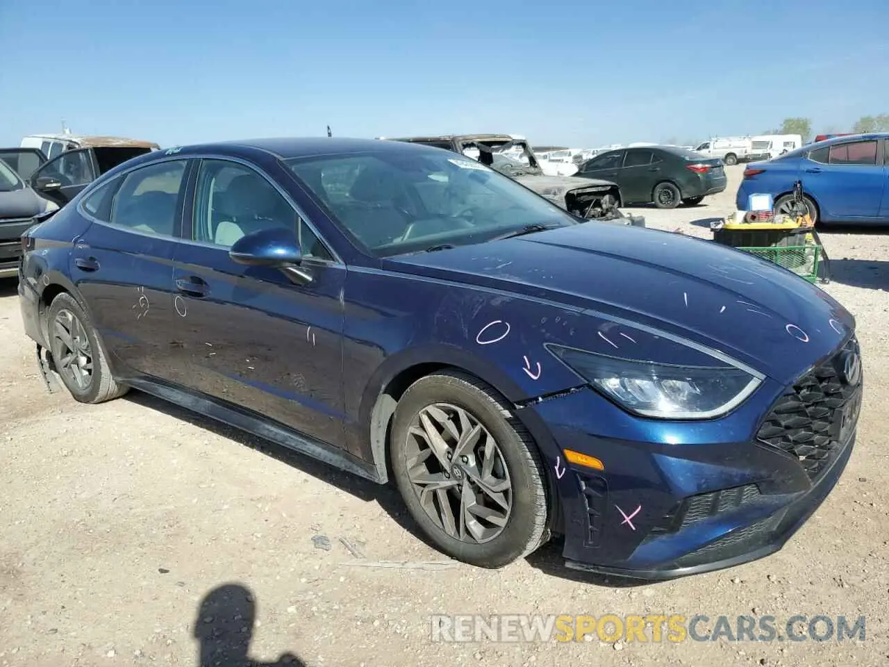 4 fotografías del automóvil dañado 5NPEL4JA2LH051860 HYUNDAI SONATA 2020