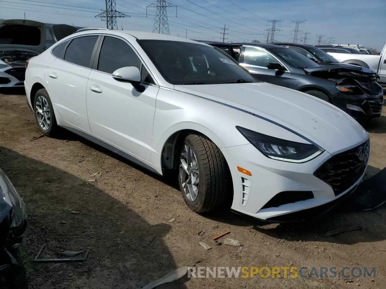4 fotografías del automóvil dañado 5NPEL4JA4LH044621 HYUNDAI SONATA 2020