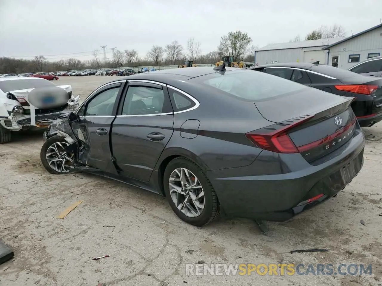 2 fotografías del automóvil dañado 5NPEF4JA0MH079844 HYUNDAI SONATA 2021