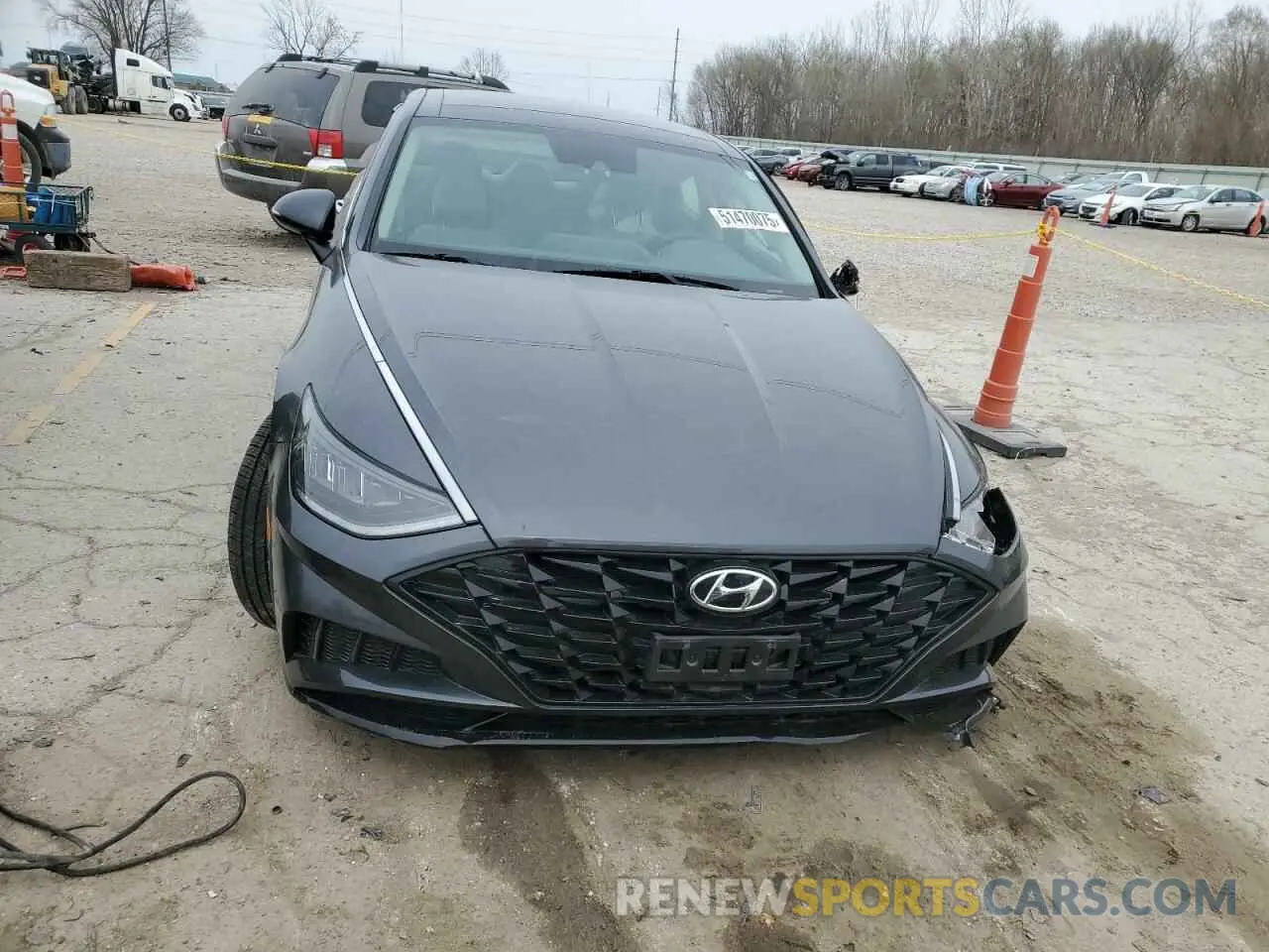 5 fotografías del automóvil dañado 5NPEF4JA0MH079844 HYUNDAI SONATA 2021