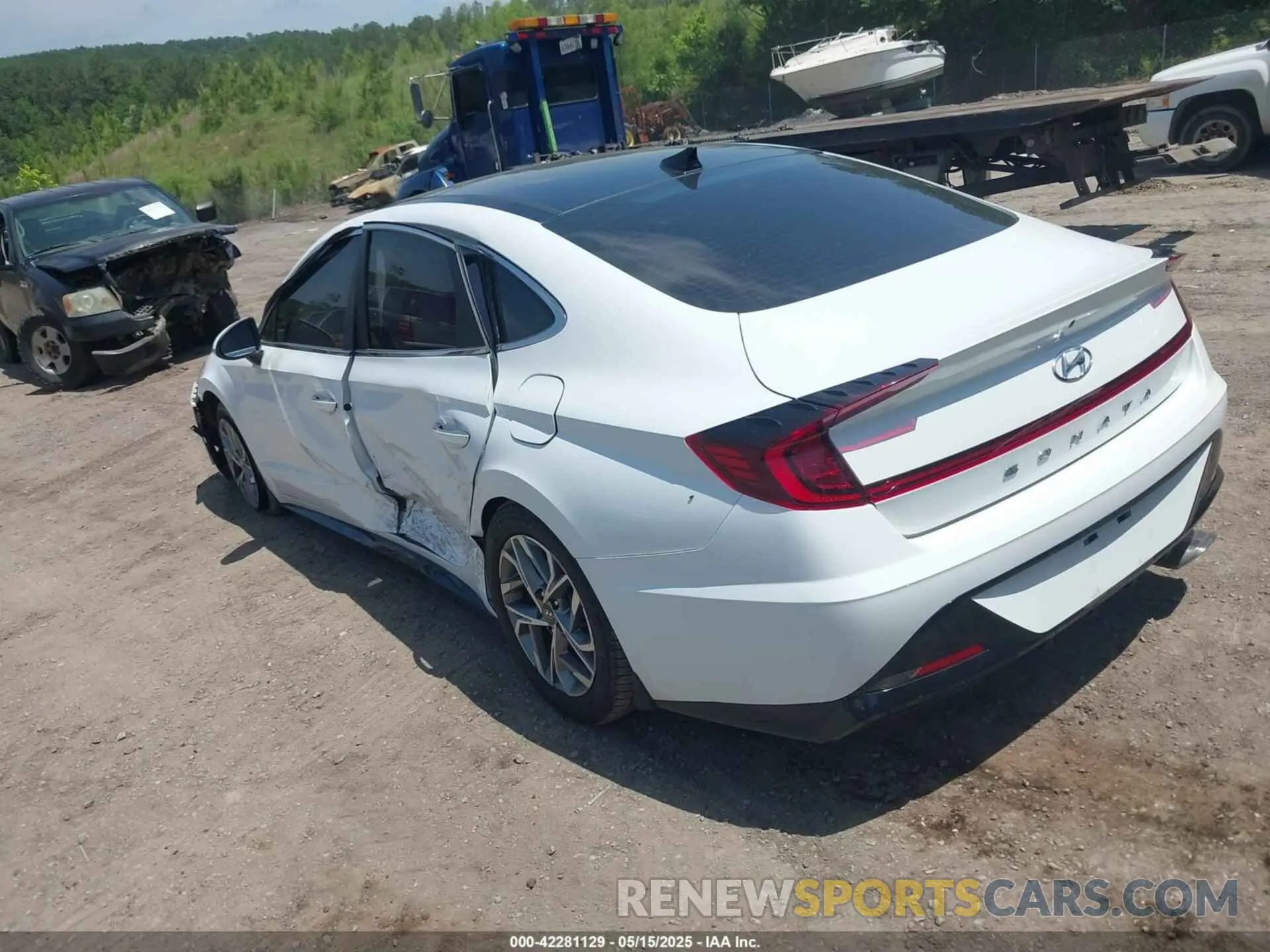 3 fotografías del automóvil dañado 5NPEF4JA2MH091896 HYUNDAI SONATA 2021