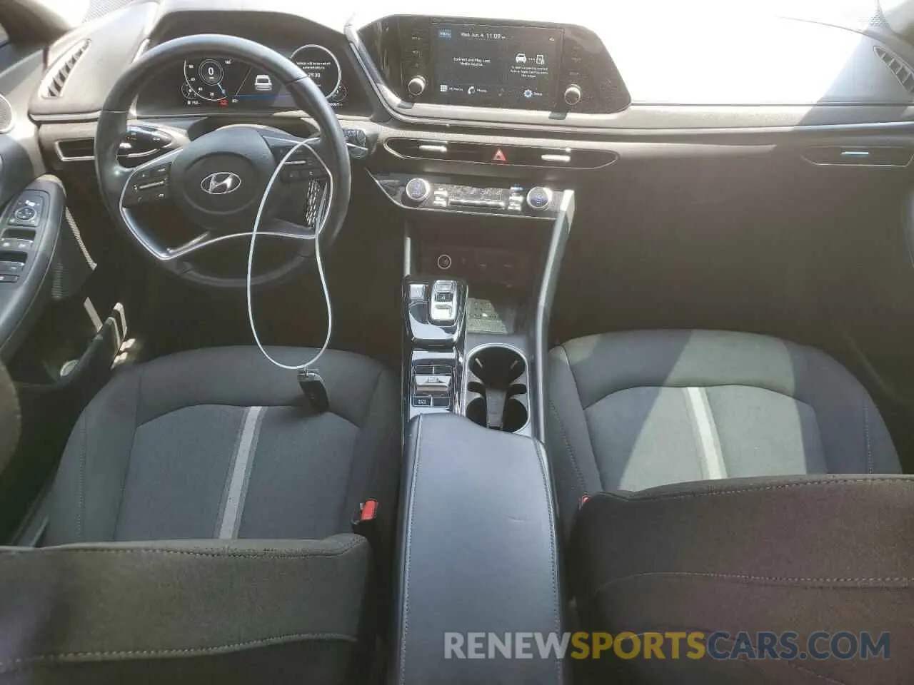 8 fotografías del automóvil dañado 5NPEF4JA2MH115033 HYUNDAI SONATA 2021