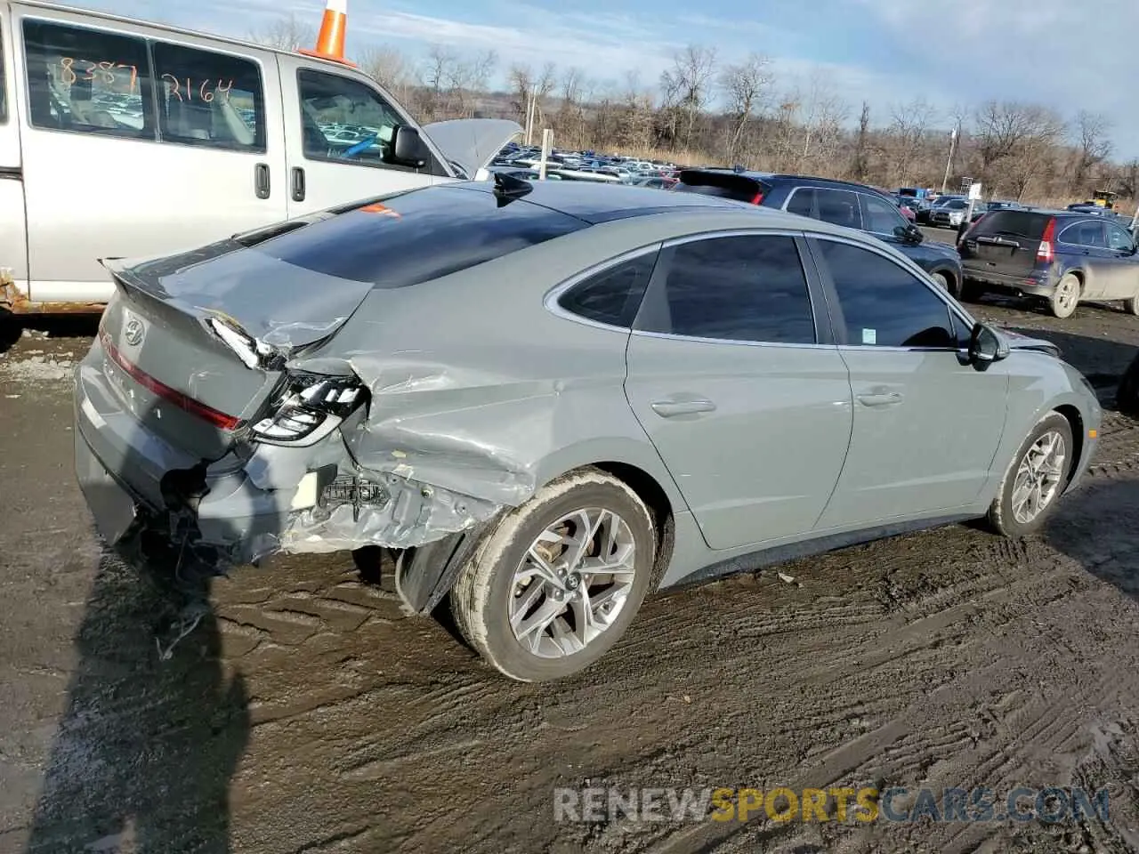 3 fotografías del automóvil dañado 5NPEF4JA2MH120572 HYUNDAI SONATA 2021